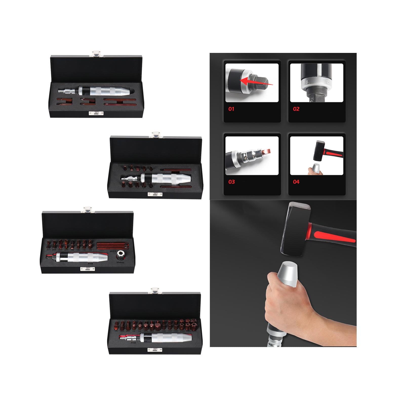 1/2 Manual Hand Impact Driver Set Extractor Durable Hand Impact Driver Tool 8pcs Set"