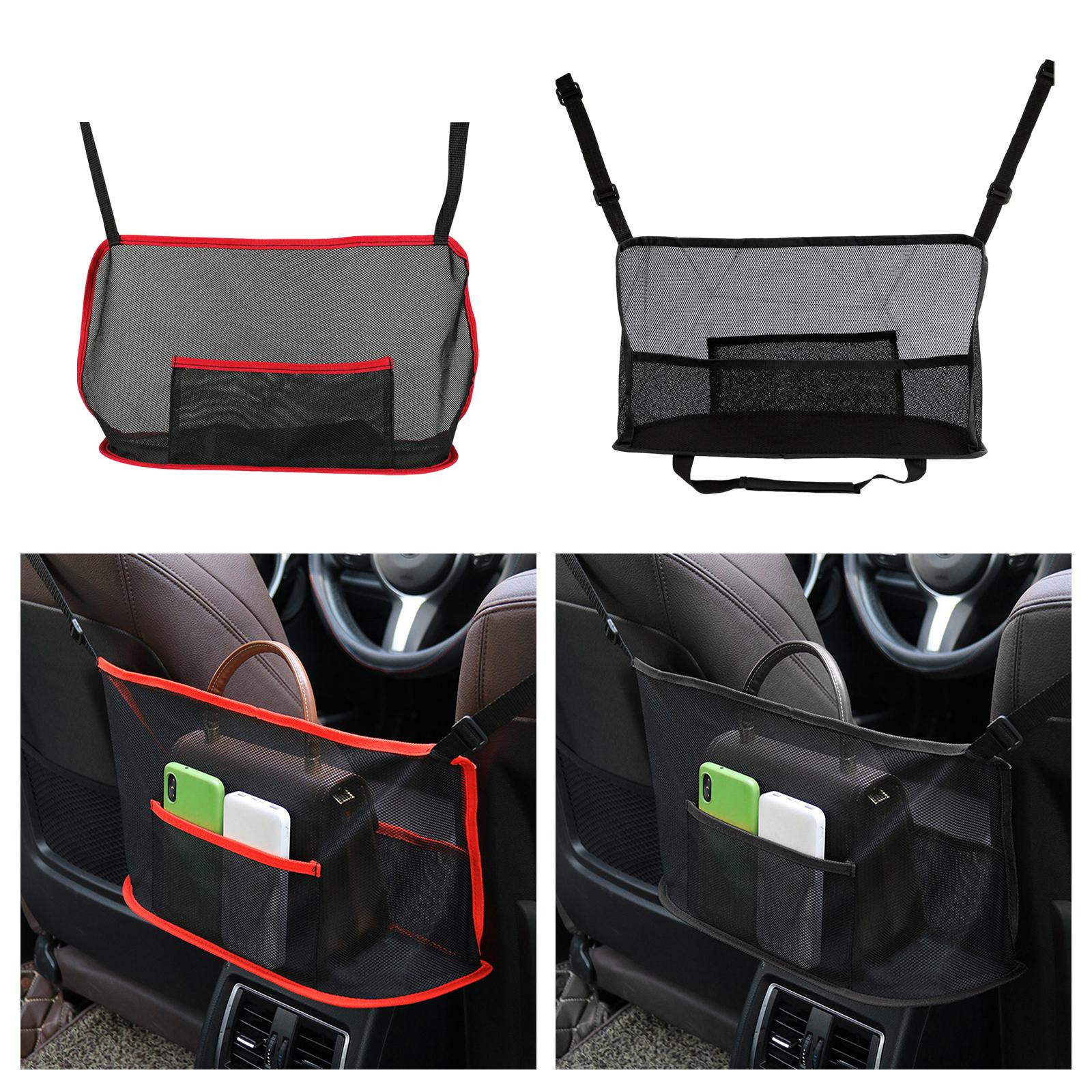 Car Purse Handbag Holder Between Seats Seat Back Organizer for Document Red