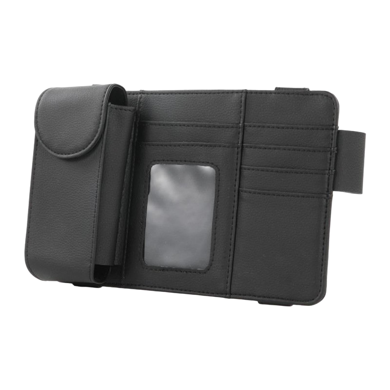 Car Sun Visor Storage Organizer Durable Premium Vehicle Interior Accessories Black