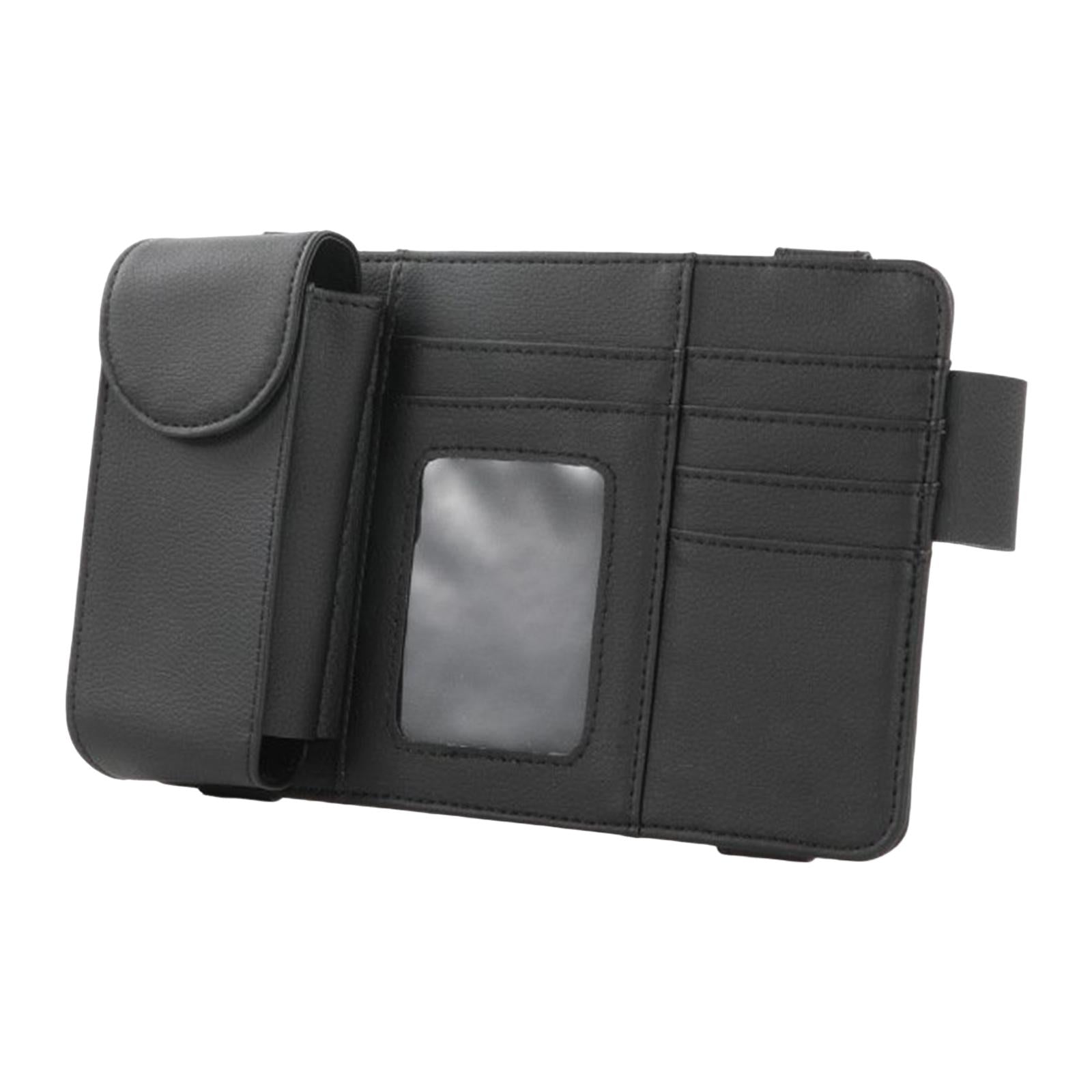 Car Sun Visor Storage Organizer Durable Premium Vehicle Interior Accessories Black