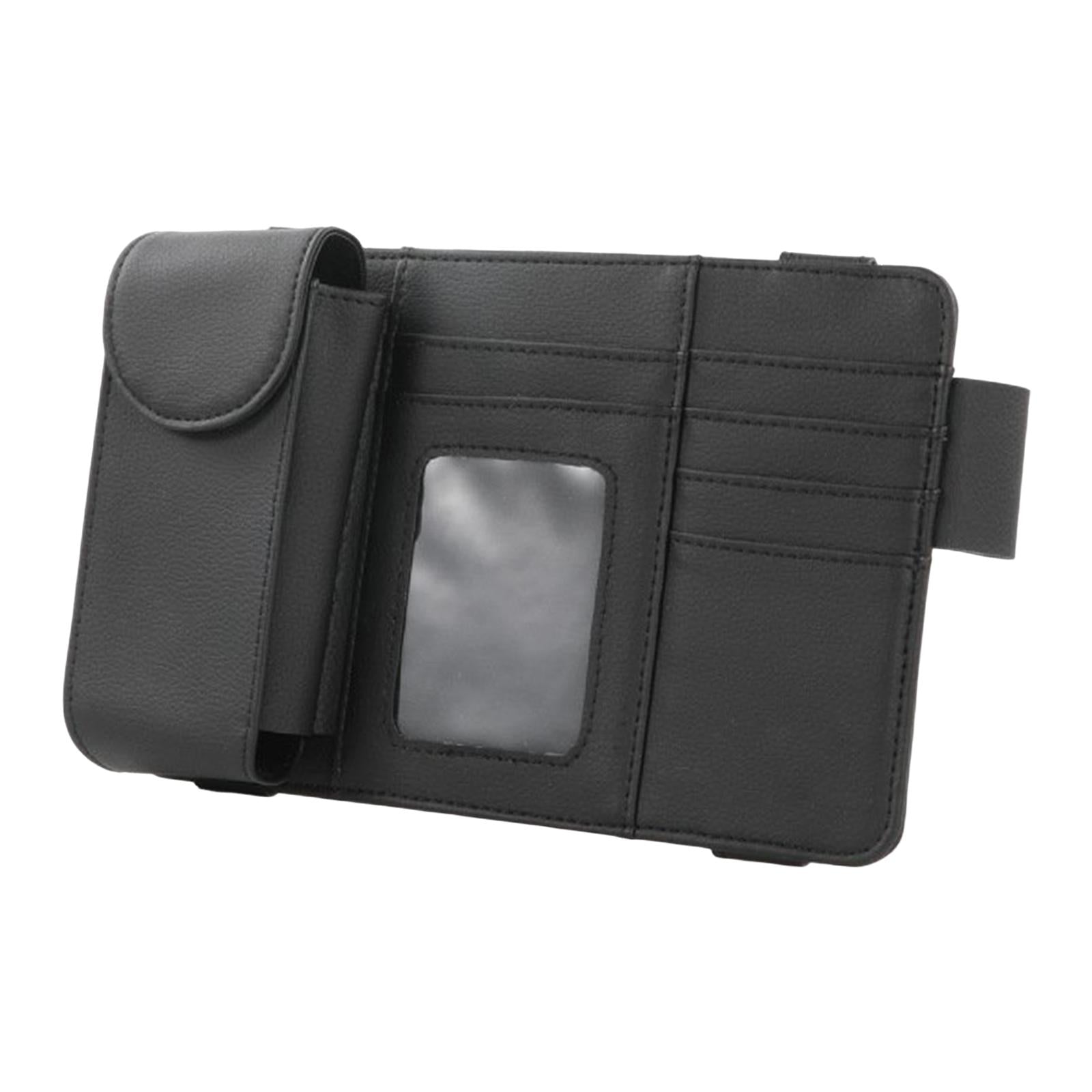Car Sun Visor Storage Organizer Durable Premium Vehicle Interior Accessories Black