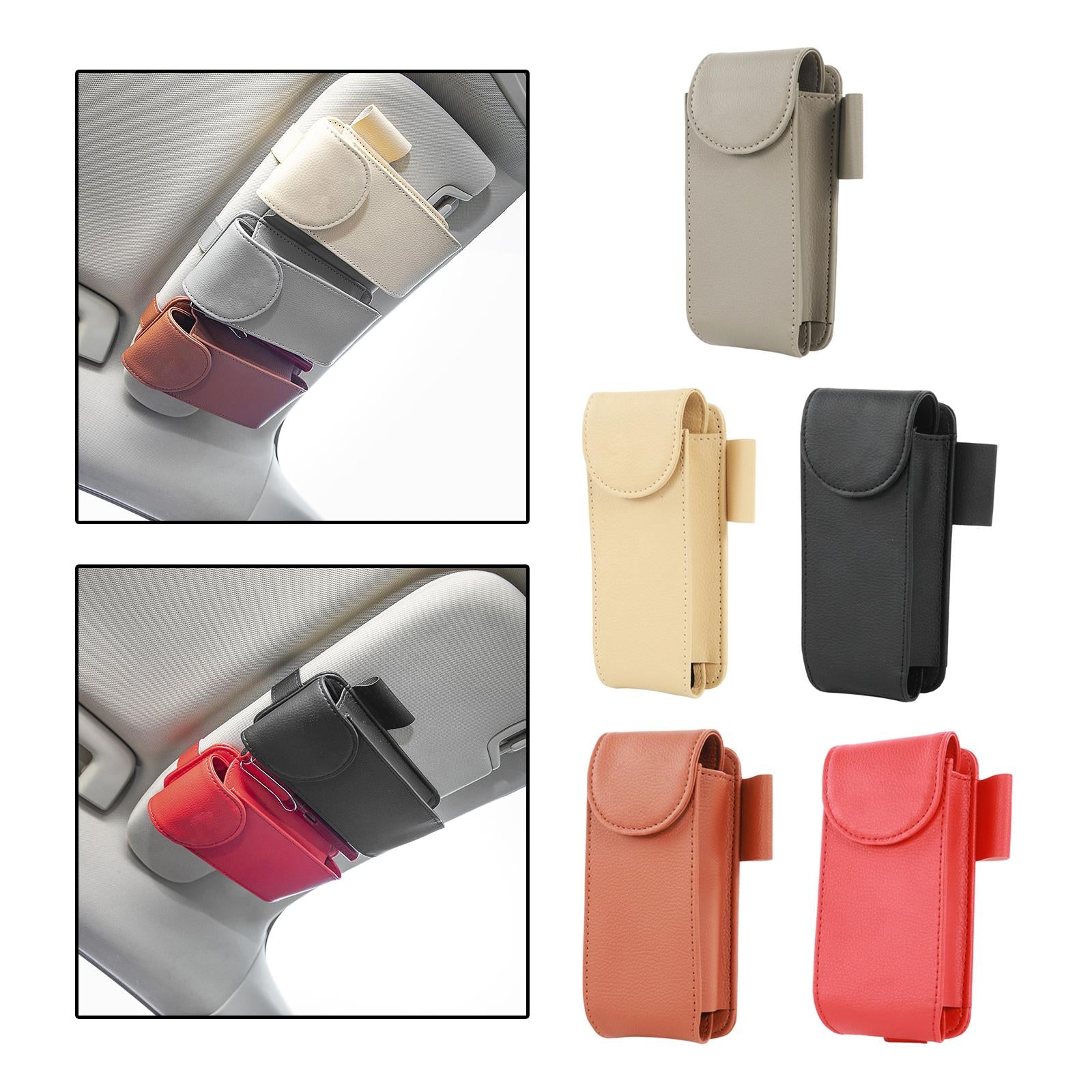 Sunglasses Holders for Car Sun Visor Universal for Automobile Truck SUV Grey