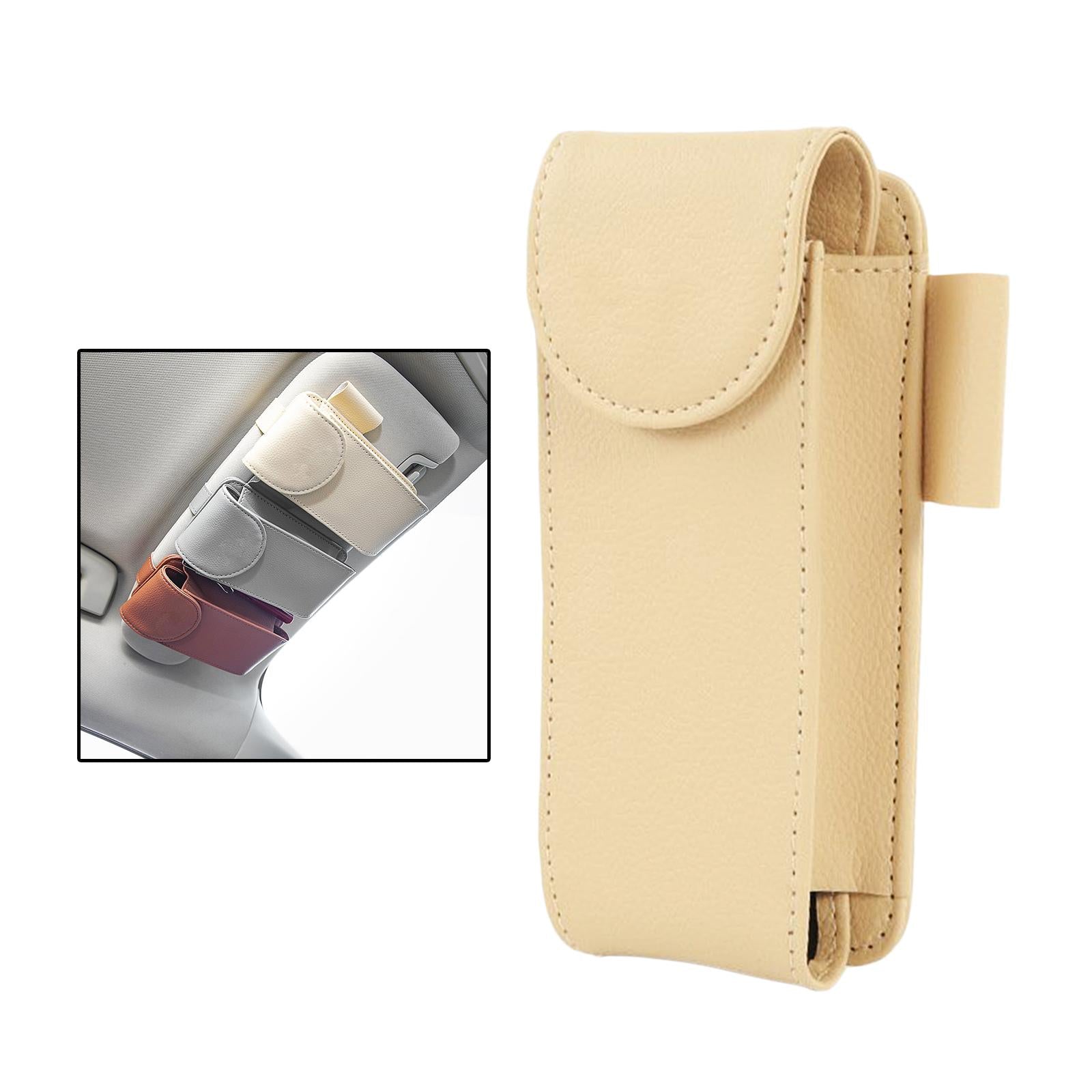 Sunglasses Holders for Car Sun Visor Universal for Automobile Truck SUV Beige