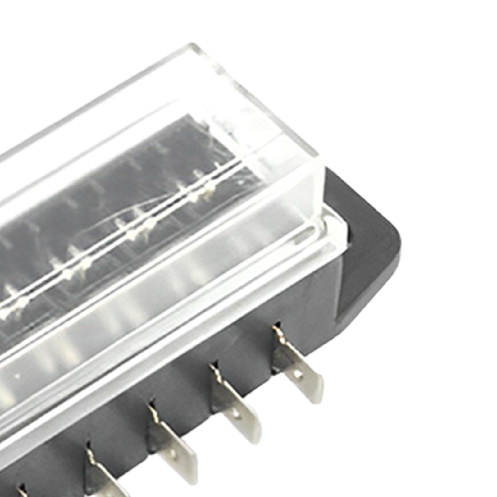 Car Auto Standard Blade Fuse Board Box Convenient Assemble Transparent Cover 6 Way Blade