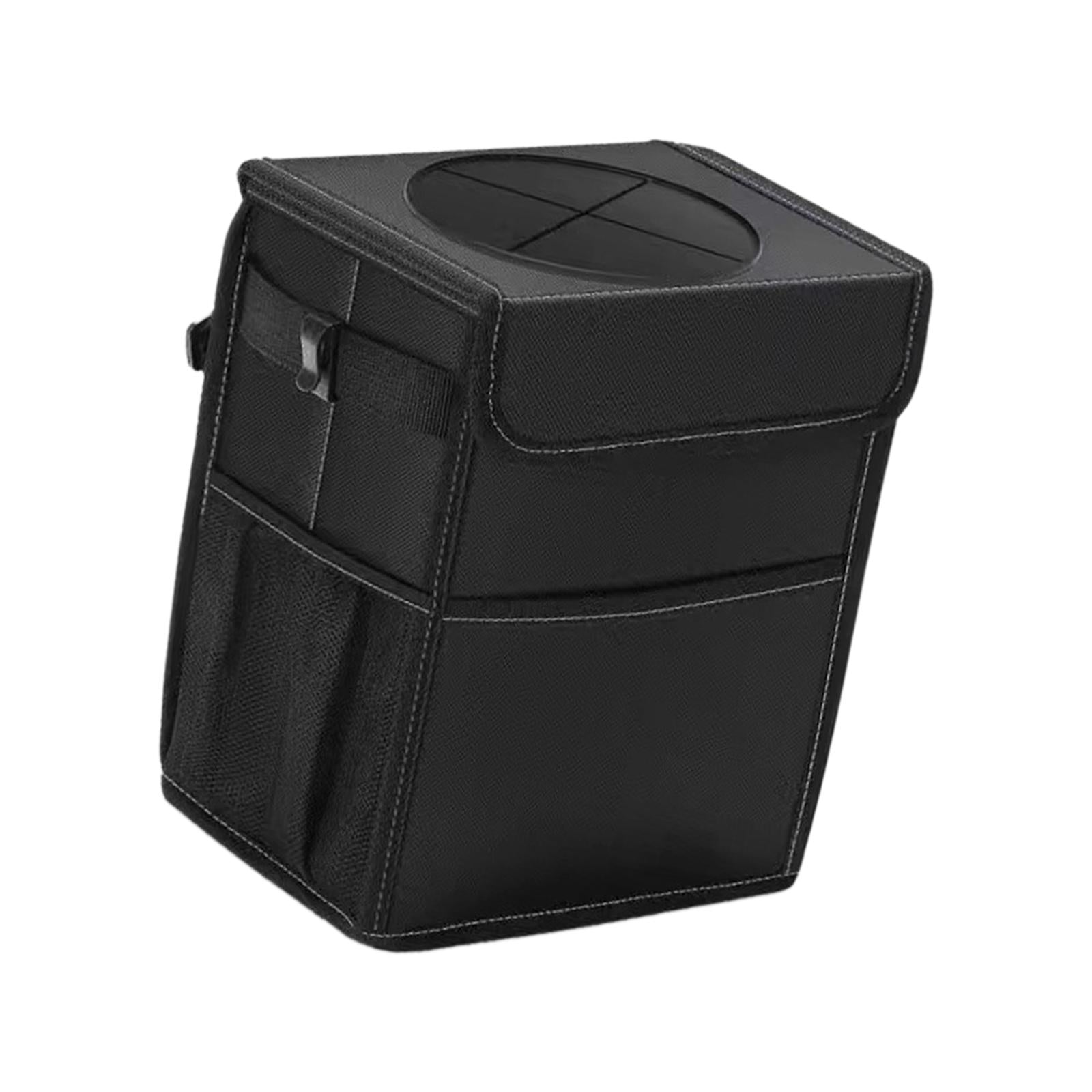 Car Trash Can Leak Anti Portable Black Auto Car Accessories Car Garbage Bin
