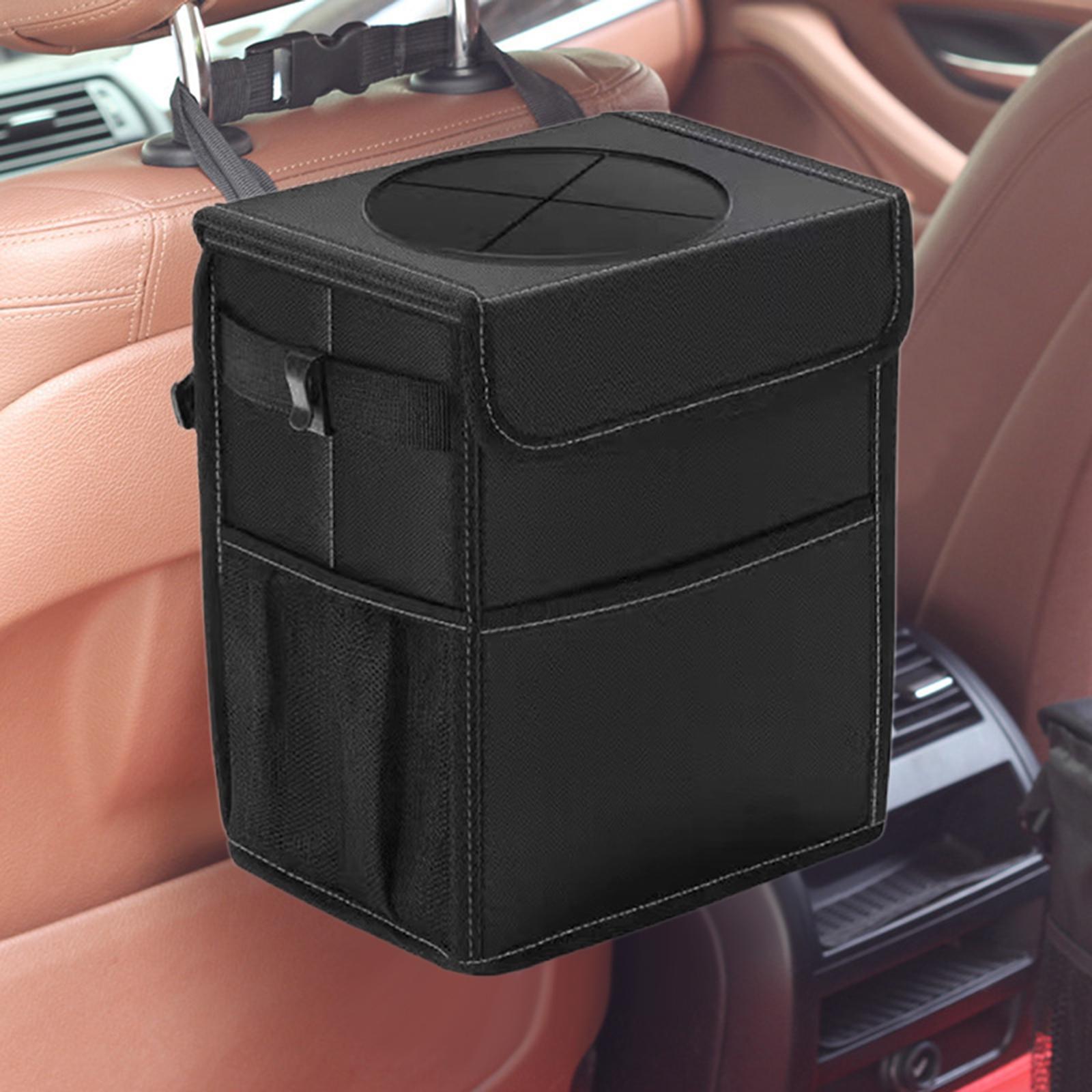 Car Trash Can Leak Anti Portable Black Auto Car Accessories Car Garbage Bin