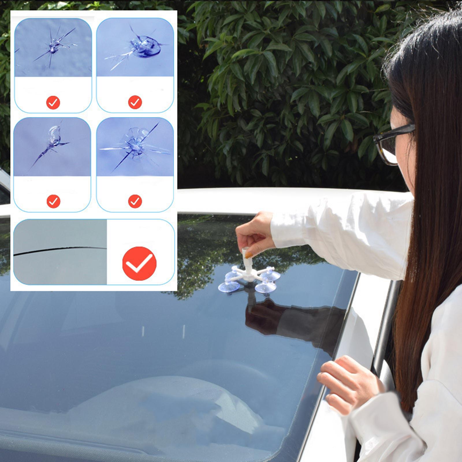 Windshield Crack Repair Kit Curing Lamp Automotive Glass Repair Fluid Glue Style A