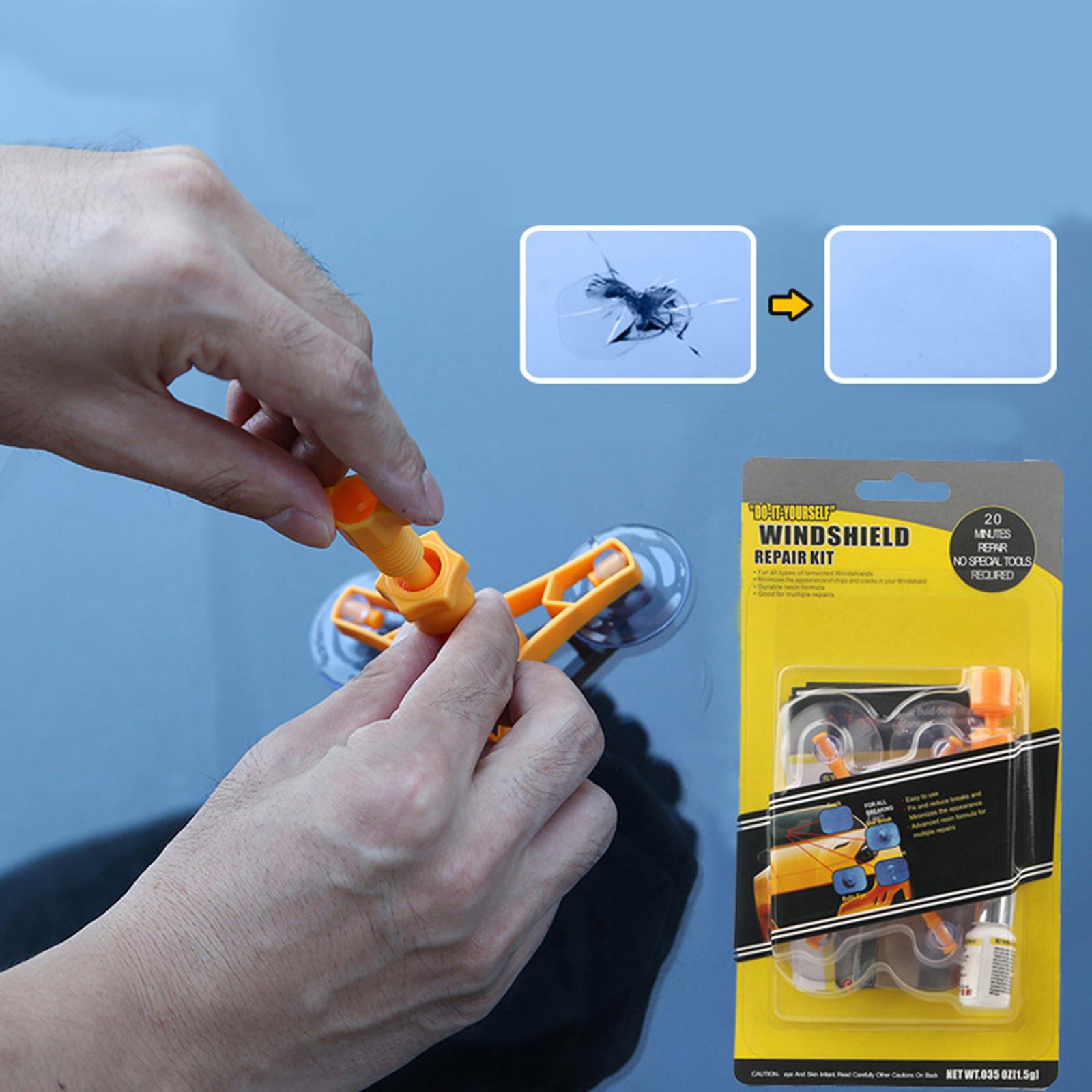 Windshield Crack Repair Kit Curing Lamp Automotive Glass Repair Fluid Glue Style B