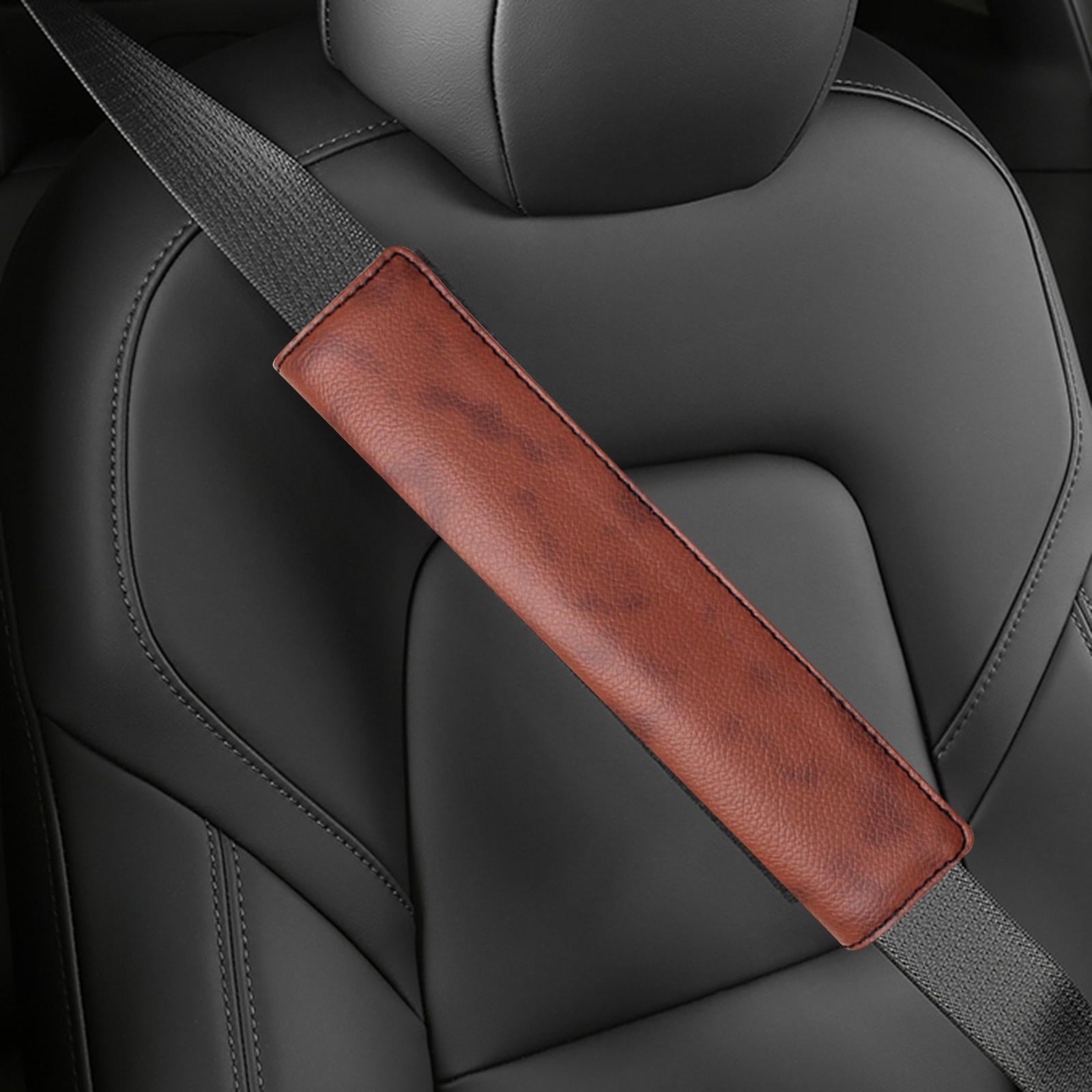 Car Seat Belt Cover Soft Seatbelt Shoulder Pad for SUV Truck Automotive light brown
