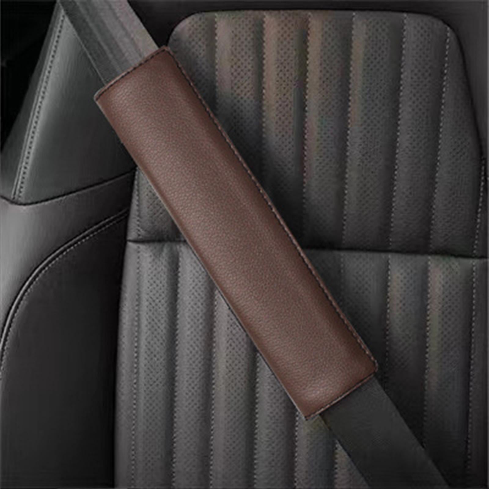 Car Seat Belt Cover Soft Seatbelt Shoulder Pad for SUV Truck Automotive Dark brown