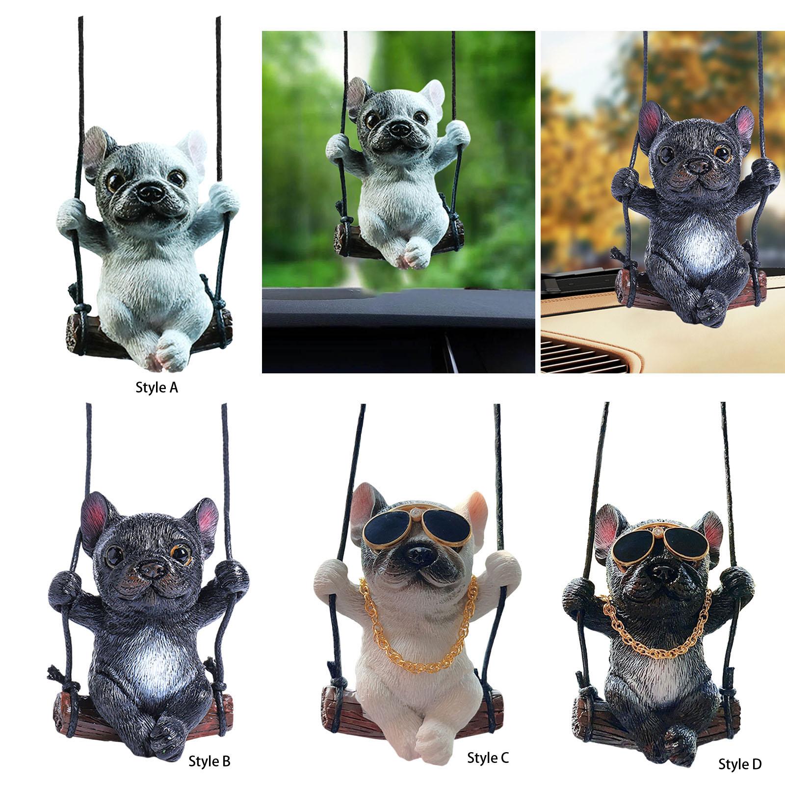 Dog Pendant for Car Rear View Mirror Charm for Backpacks Home Cafes Style A