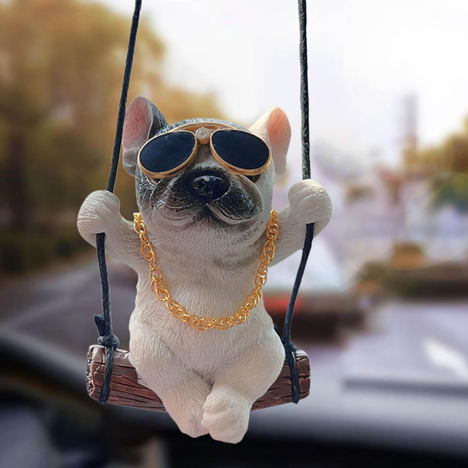 Dog Pendant for Car Rear View Mirror Charm for Backpacks Home Cafes Style C