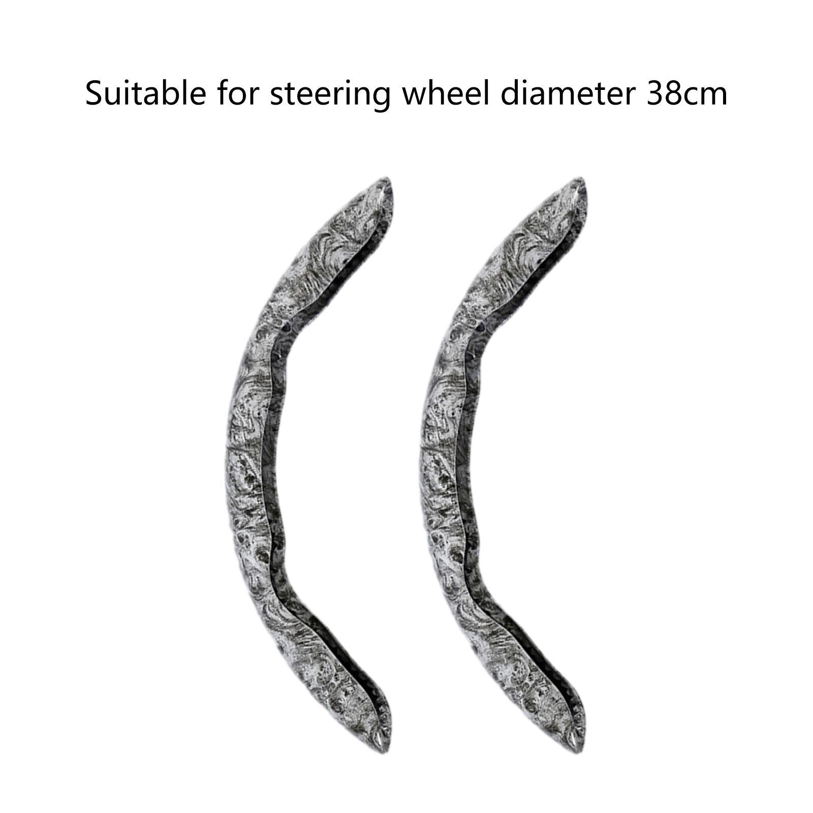 2 Pieces Car Steering Wheel Covers Durable Smooth Auto Interior Accessories gray