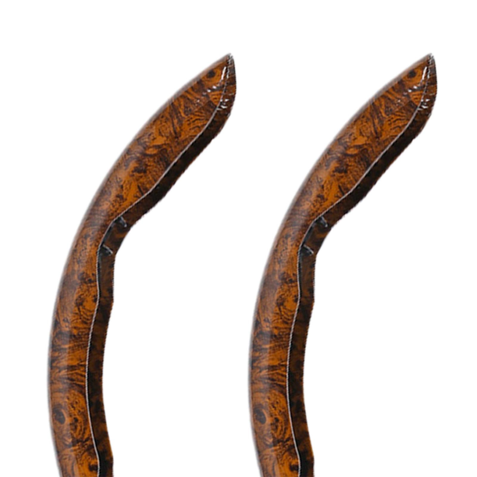 2 Pieces Car Steering Wheel Covers Durable Smooth Auto Interior Accessories brown