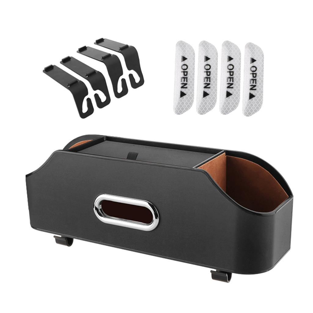Car Headrest Organizer with 2 Drink Cup Holder for Travel Baby Toddlers Black