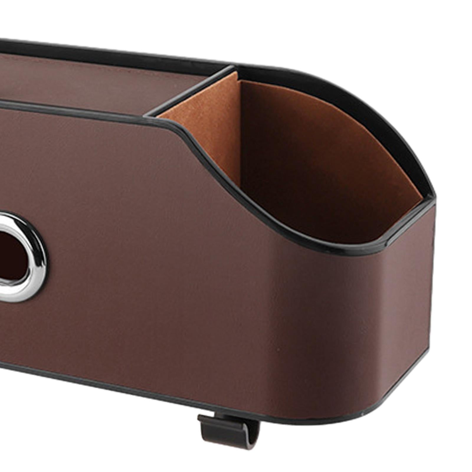 Car Headrest Organizer with 2 Drink Cup Holder for Travel Baby Toddlers Brown