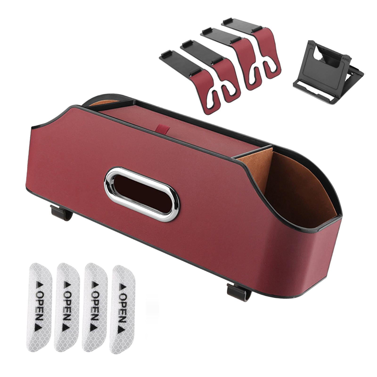 Car Headrest Organizer with 2 Drink Cup Holder for Travel Baby Toddlers Red