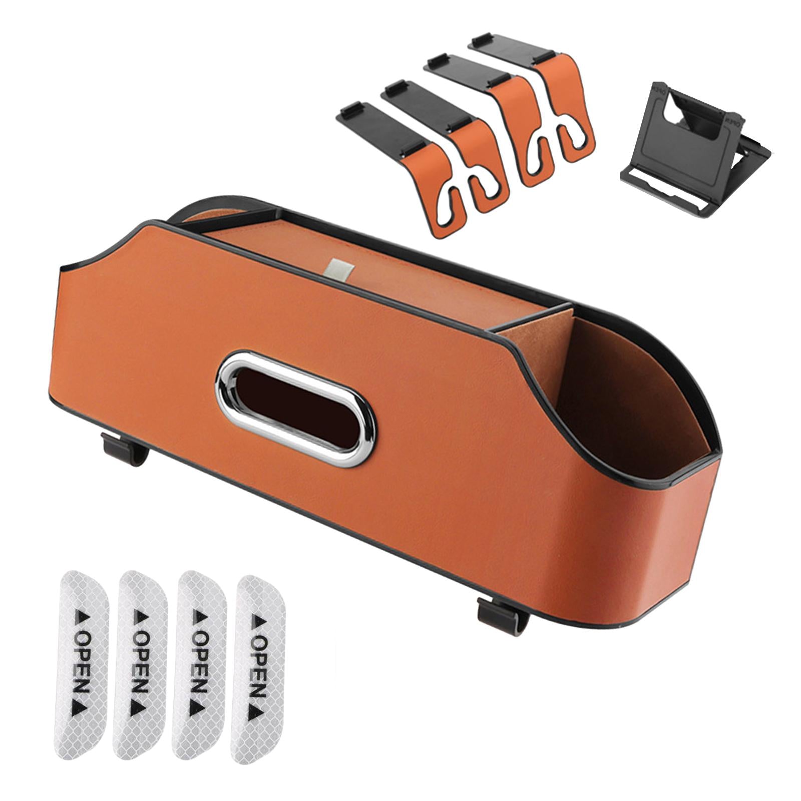 Car Headrest Organizer with 2 Drink Cup Holder for Travel Baby Toddlers Orange