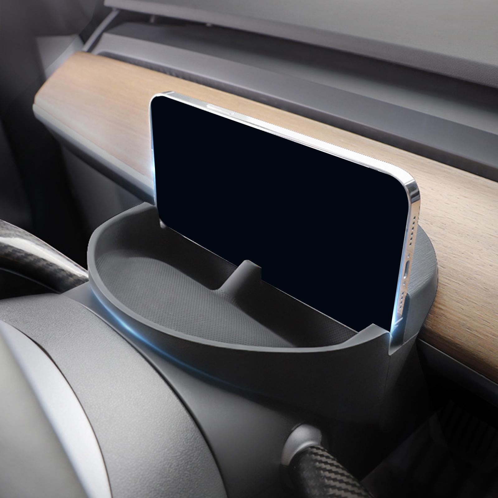 Car Steering Wheel Storage Box Spare Parts Silicone for Tesla Model 3/Y