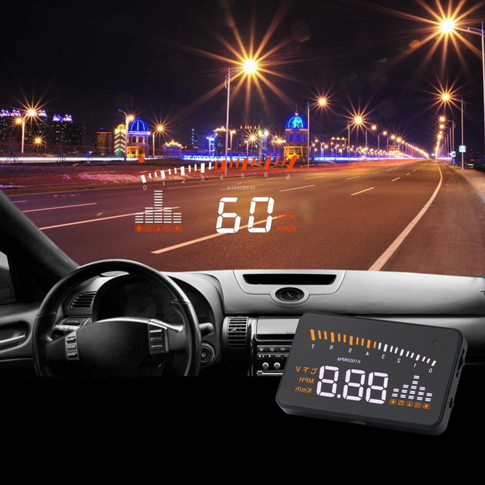 Car Head-up Display 3.5inch Screen Cars Speedometer Windshield Projector