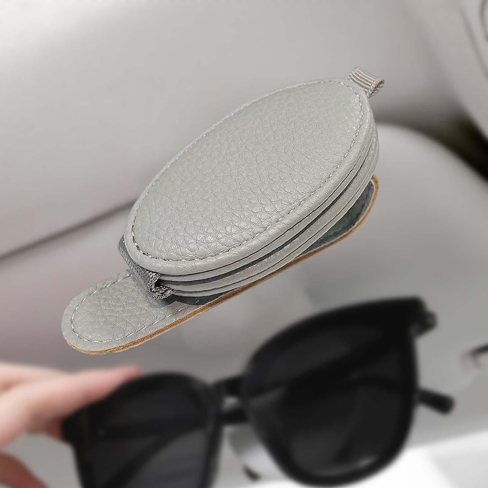 Sunglasses Holder for Car Visor Fashion Automotive Interior Car Glasses Clip gray