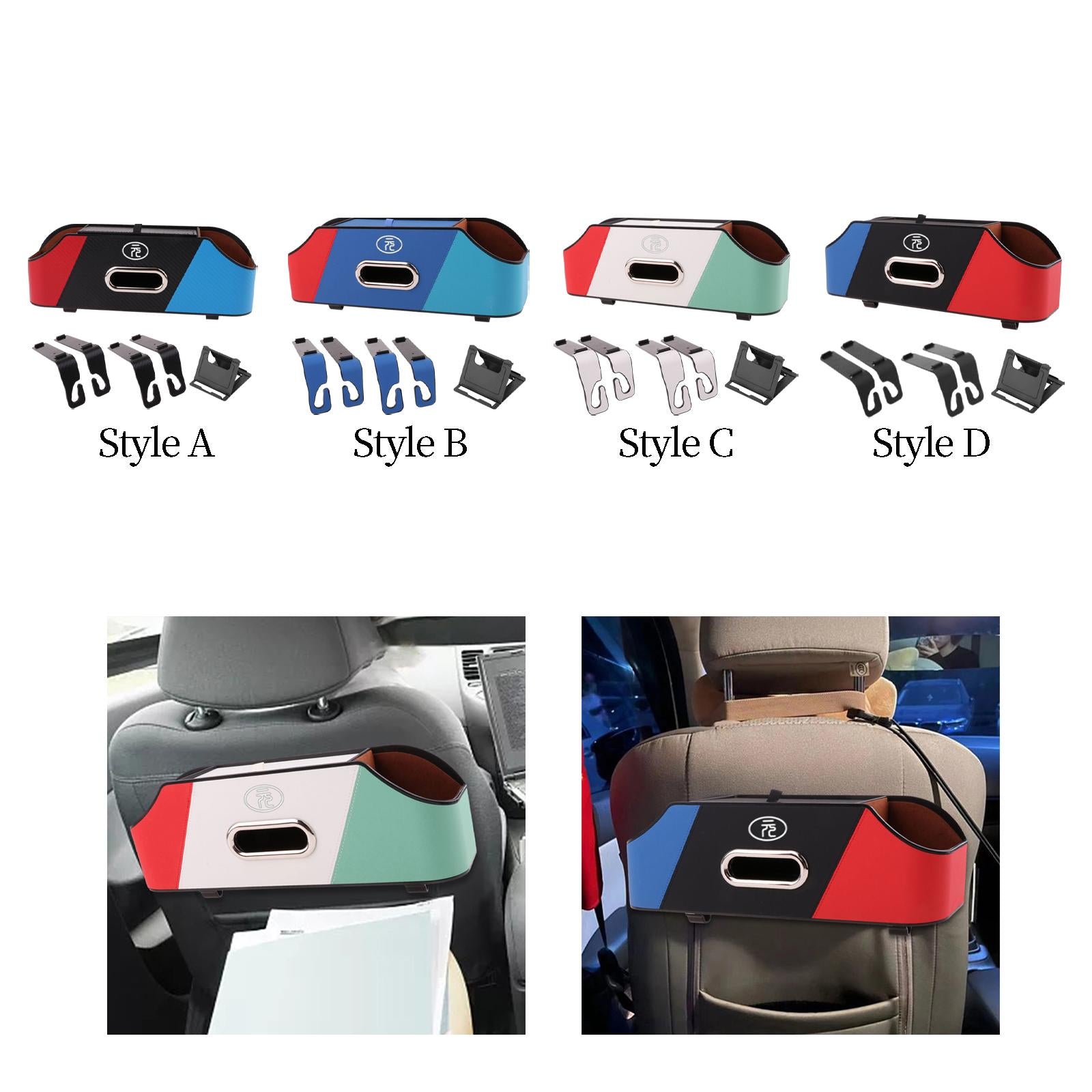 Car Headrest Seat Back Storage Box Independent Partition for Byd Atto 3 Style A