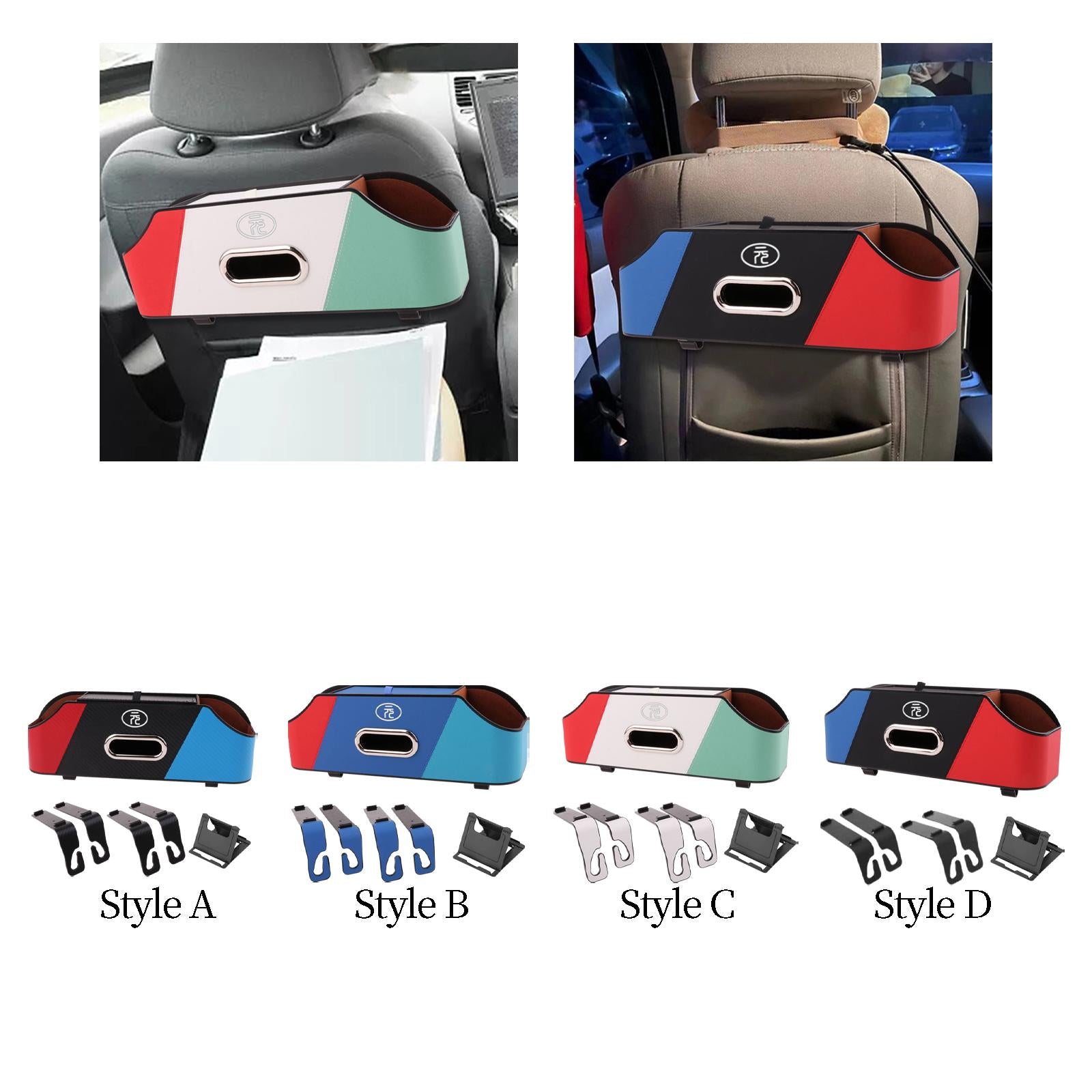 Car Headrest Seat Back Storage Box Independent Partition for Byd Atto 3 Style A