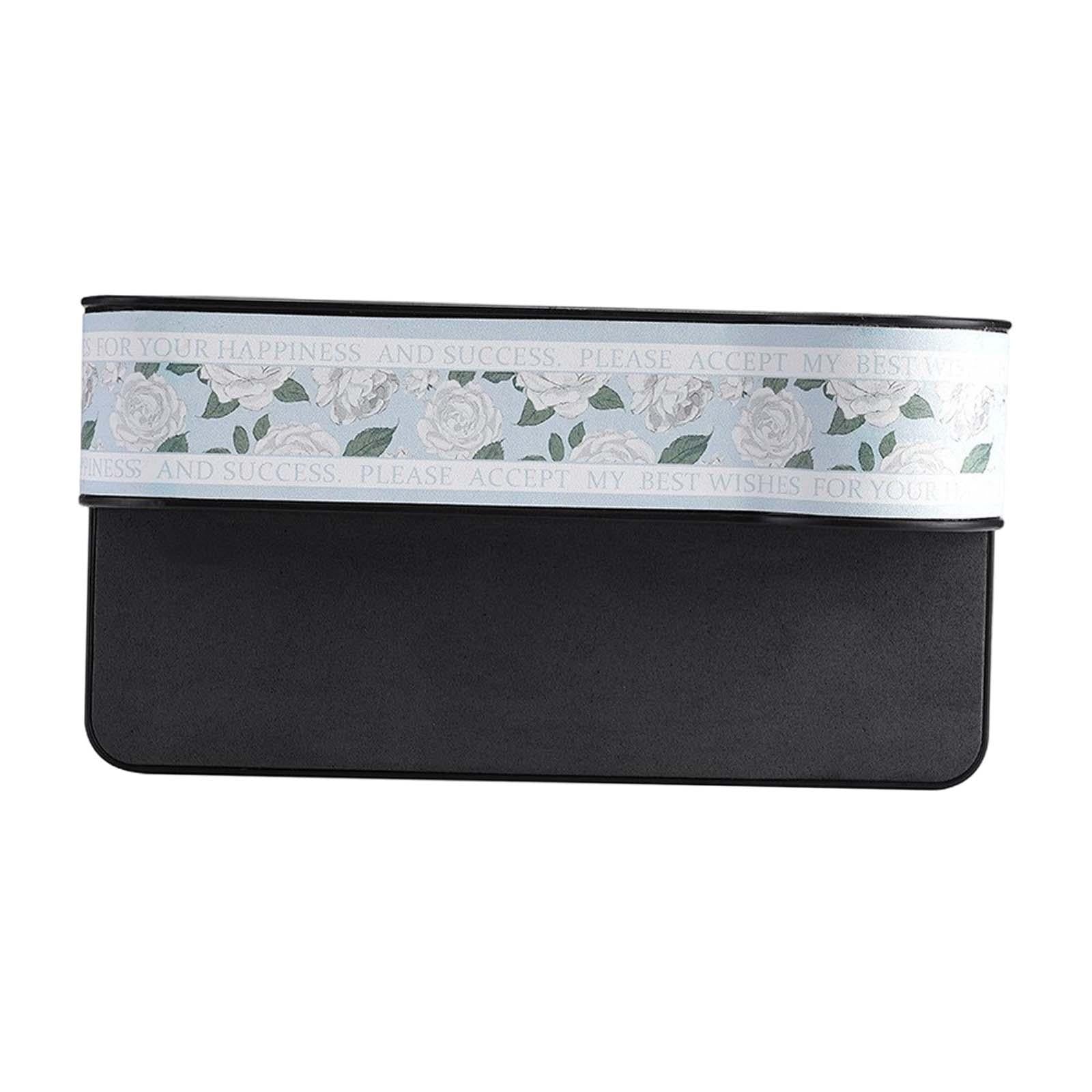 Car Front Seat Slit Organizer Filler with Cup Holder Rose Pattern Driver Seat