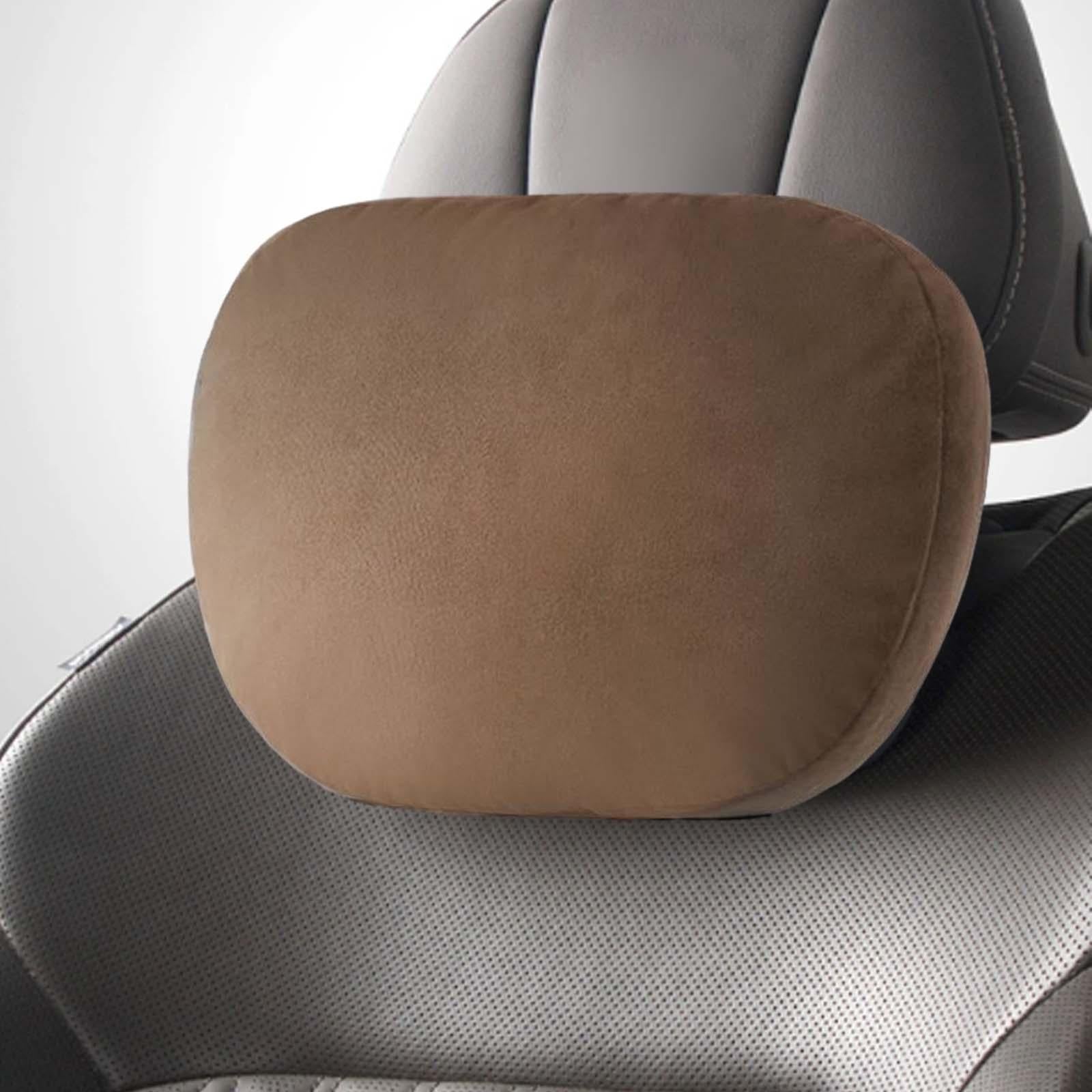 Car Headrest Pillow Portable Seat Headrest Cushion for Suvs Trucks Cars Brown