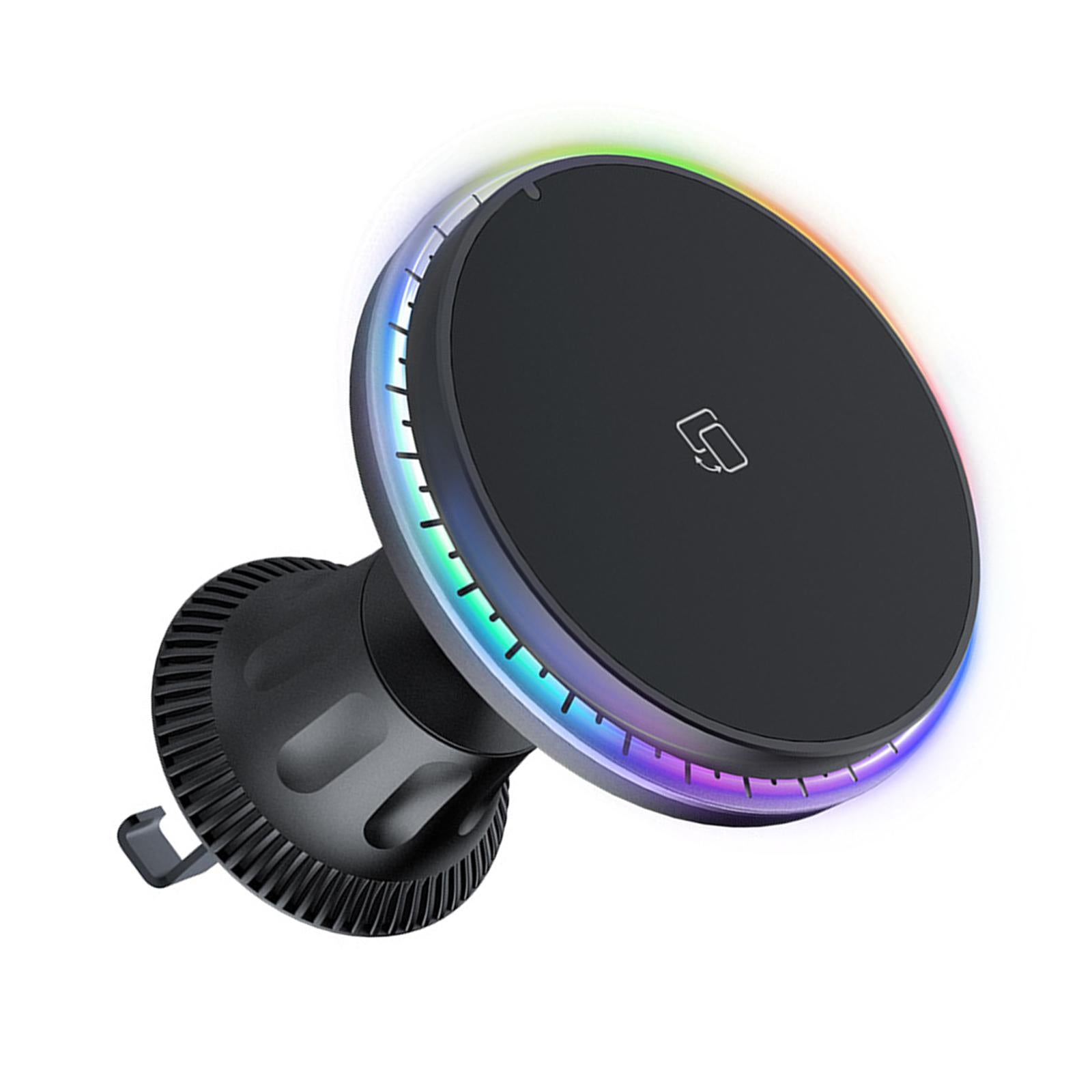 Phone Mount for Car Wireless Charger Magnetic Suction Automobile Accessories Colorful light