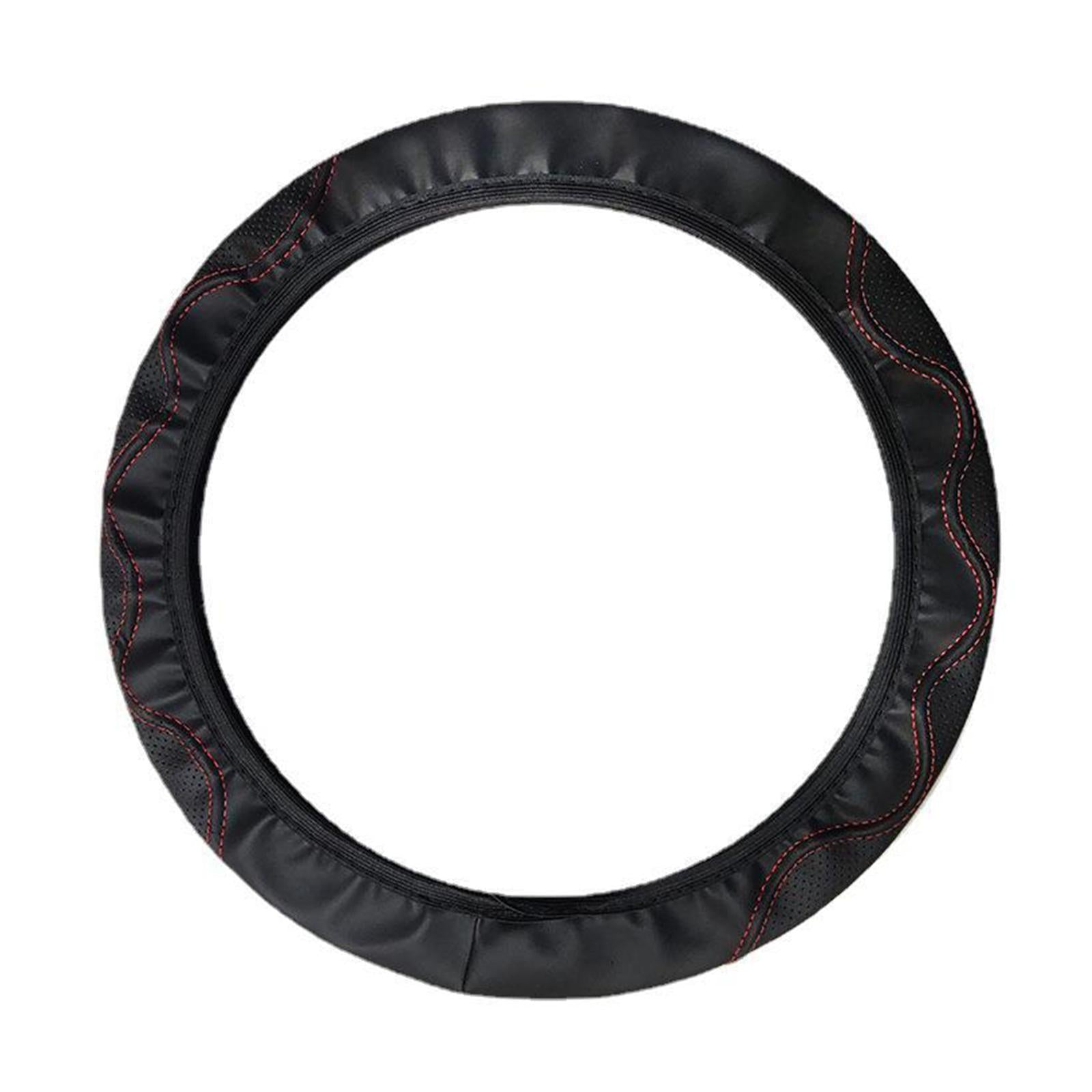 Car Steering Wheel Cover Comfortable to Grip Stylish for Women Men Universal Black Blue