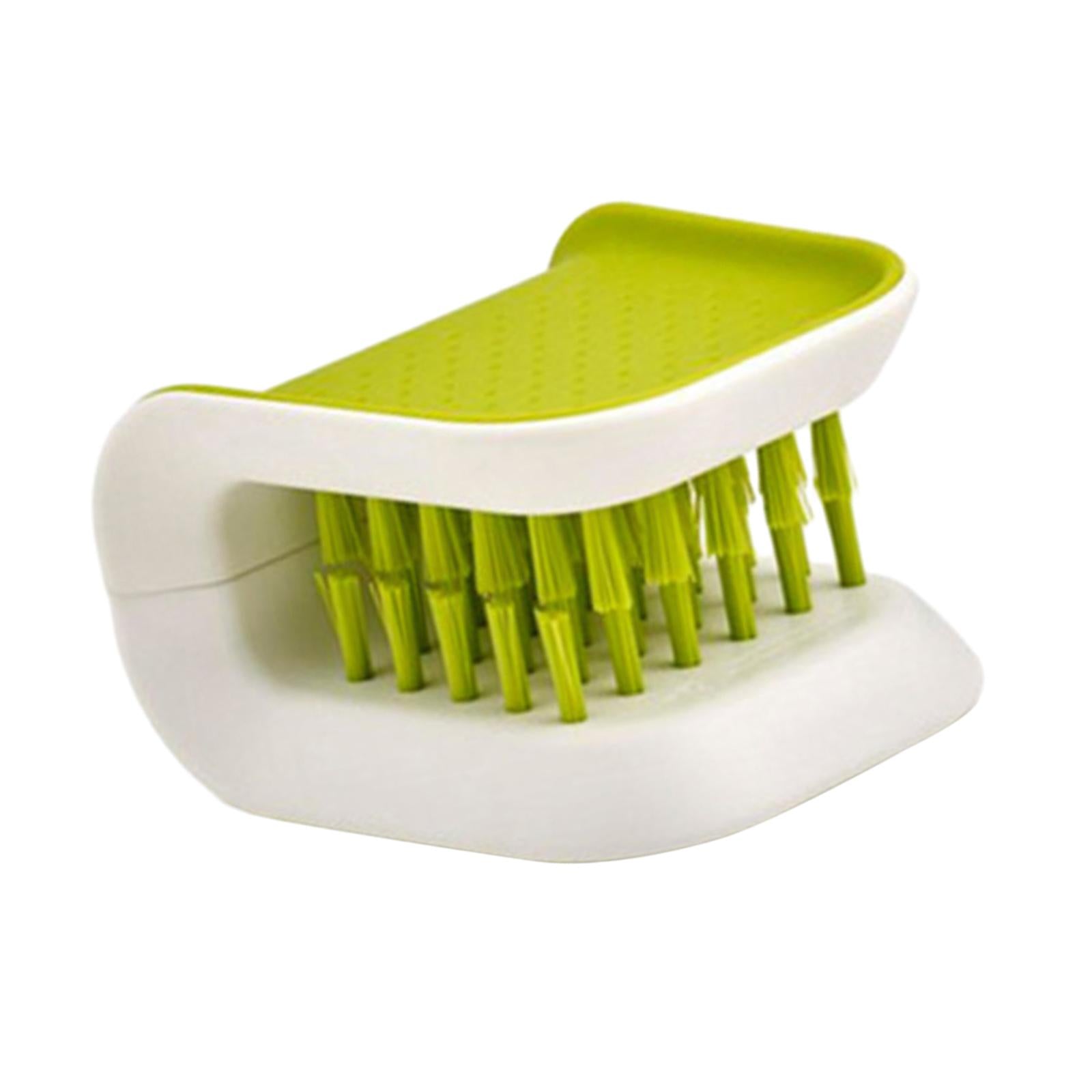 Kitchen Knife Cleaner Utensil Bristle Cleaning Brush Durable Double Sided
