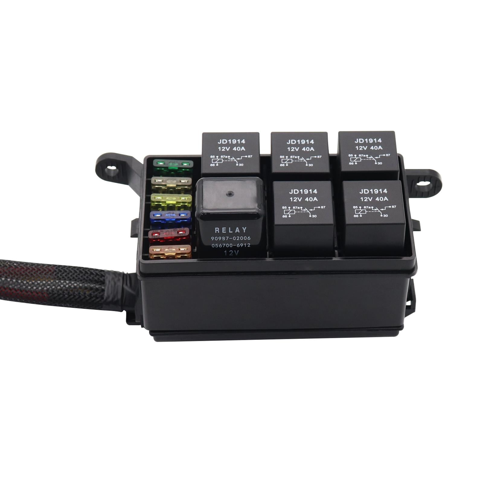12V Fuse and Relay Box Kit Supplies Prewired Relay Box for Car Auto