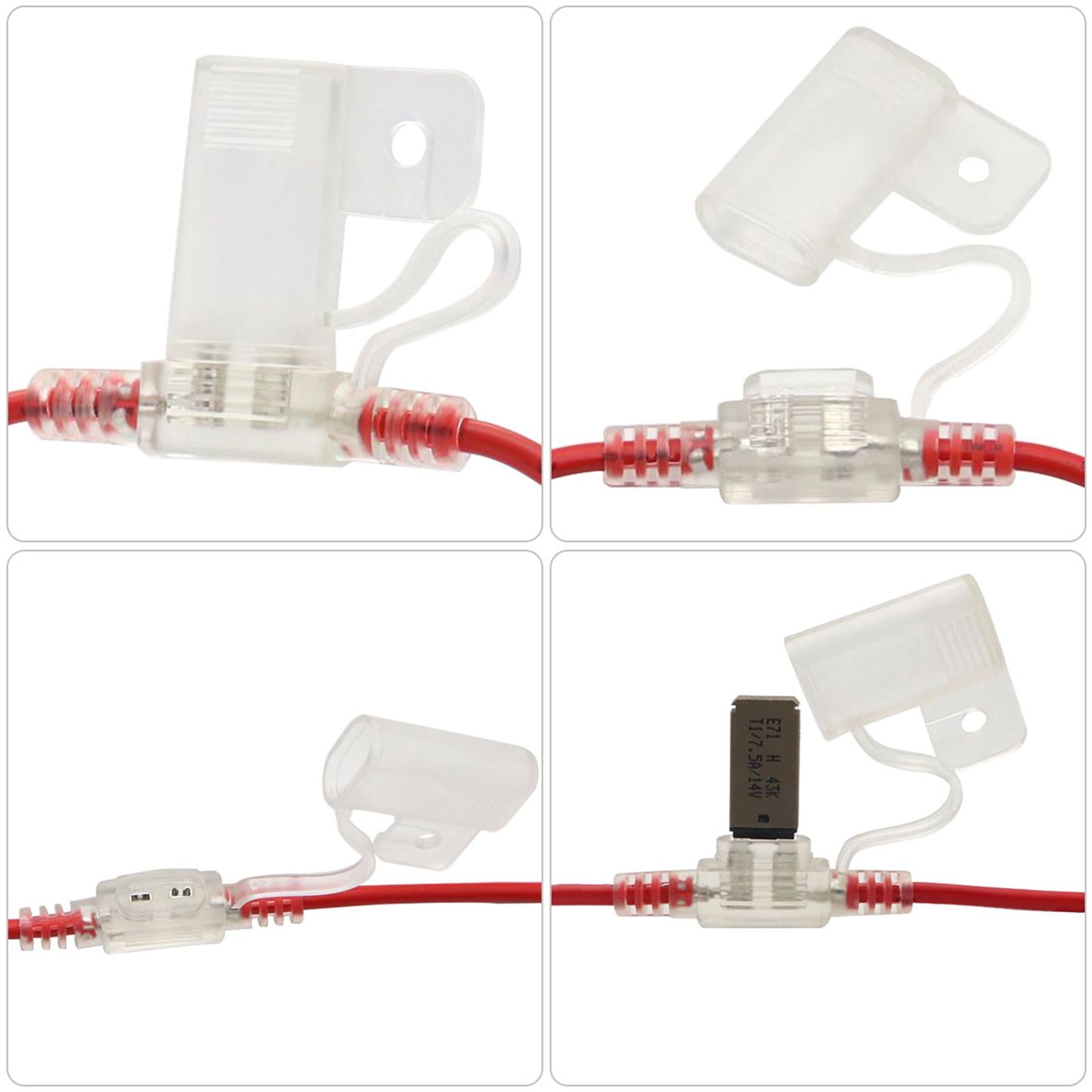 Inline Fuse Holder Durable Accessory Waterproof for ATV Automotive Boat clear