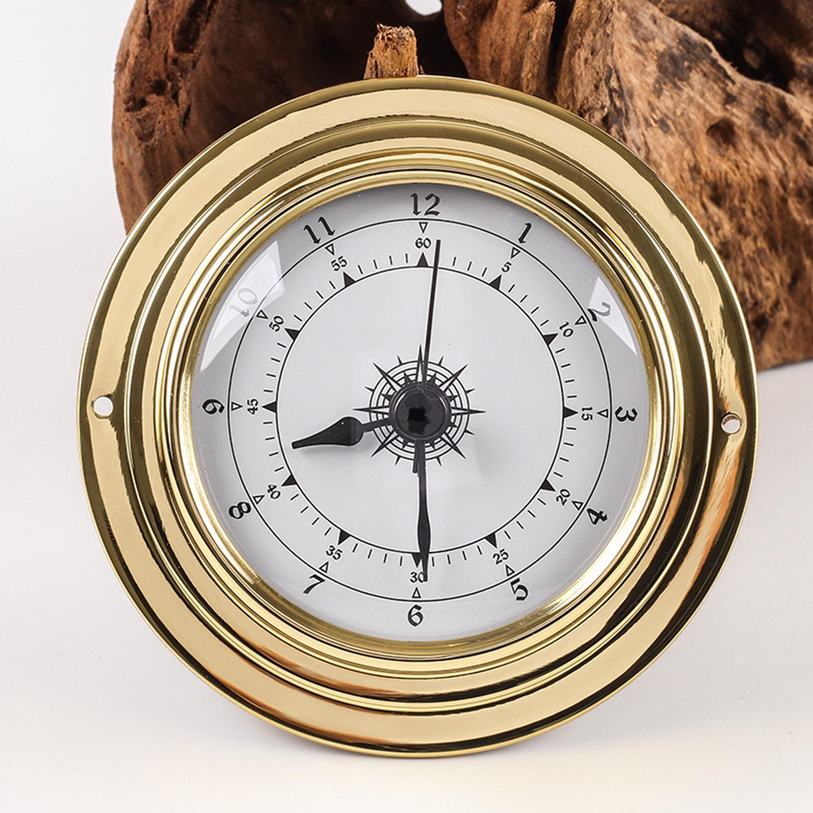 4Pcs Barometers Clock Meter Thermometer Hygrometer Kit for Barn Yachting