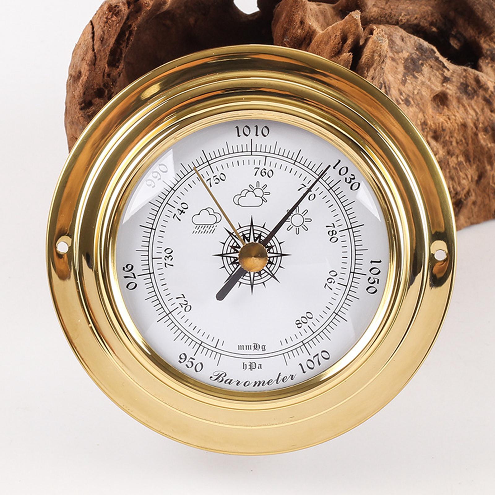 4Pcs Barometers Clock Meter Thermometer Hygrometer Kit for Barn Yachting