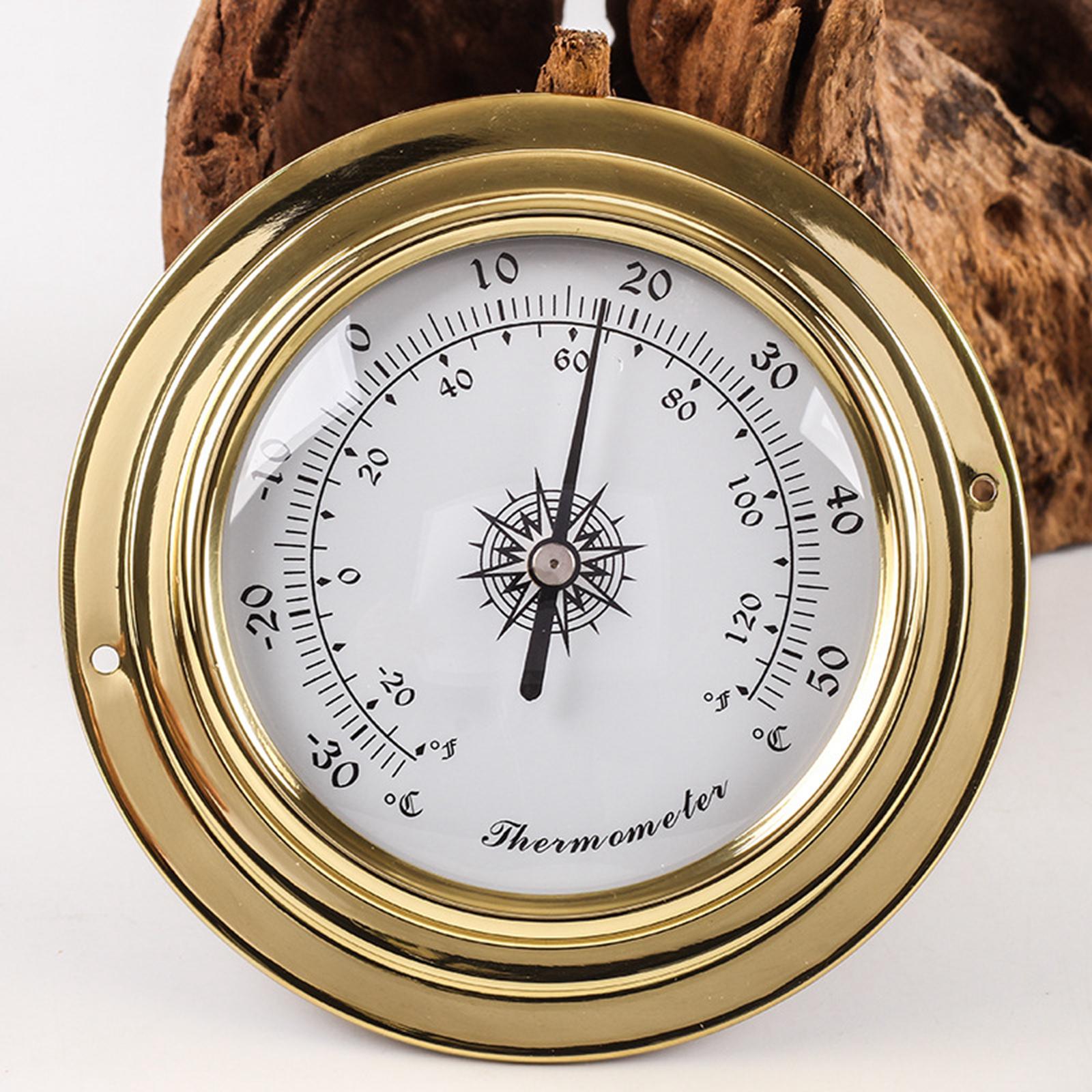 4Pcs Barometers Clock Meter Thermometer Hygrometer Kit for Barn Yachting
