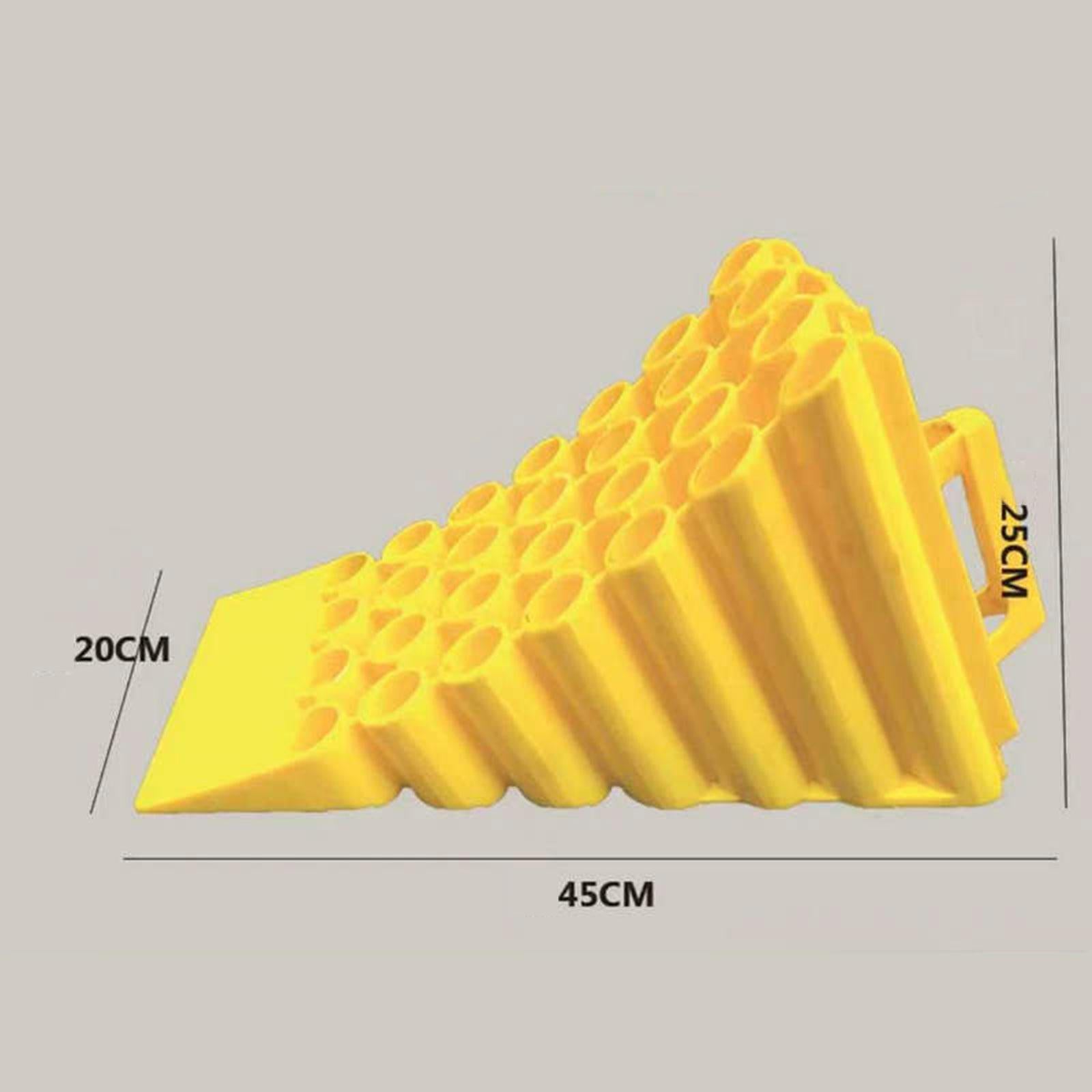 Travel Trailers RV Car Wheel Chock Stopping Device Lightweight Triangle Base 45x25x20cm