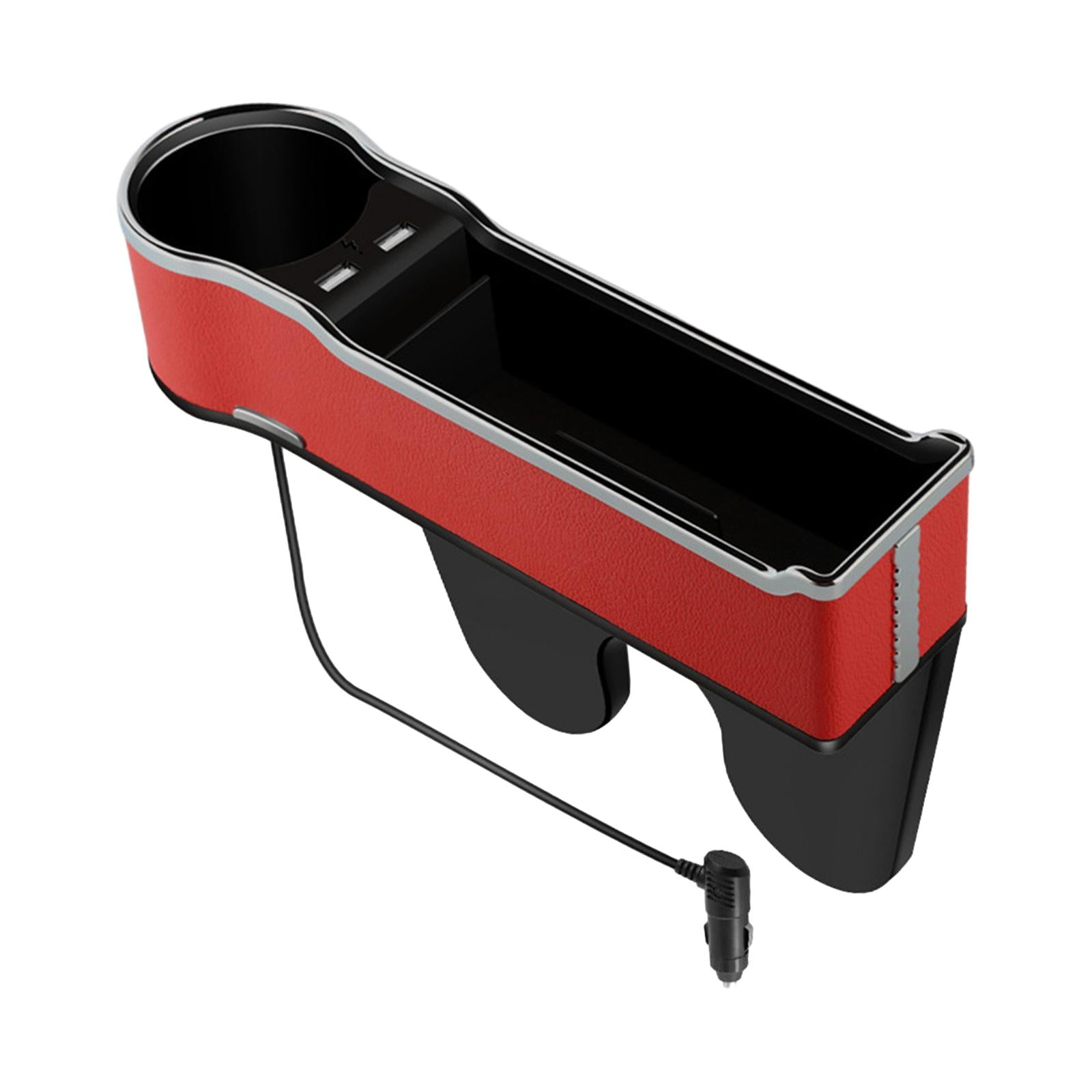 Car Seat Organizer Front Seat Cup Holder Car Seat Gaps Filler Organizer Red