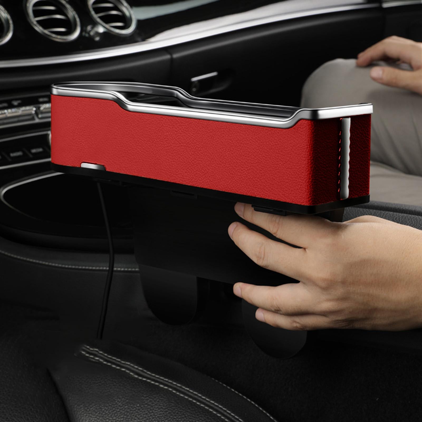 Car Seat Organizer Front Seat Cup Holder Car Seat Gaps Filler Organizer Red
