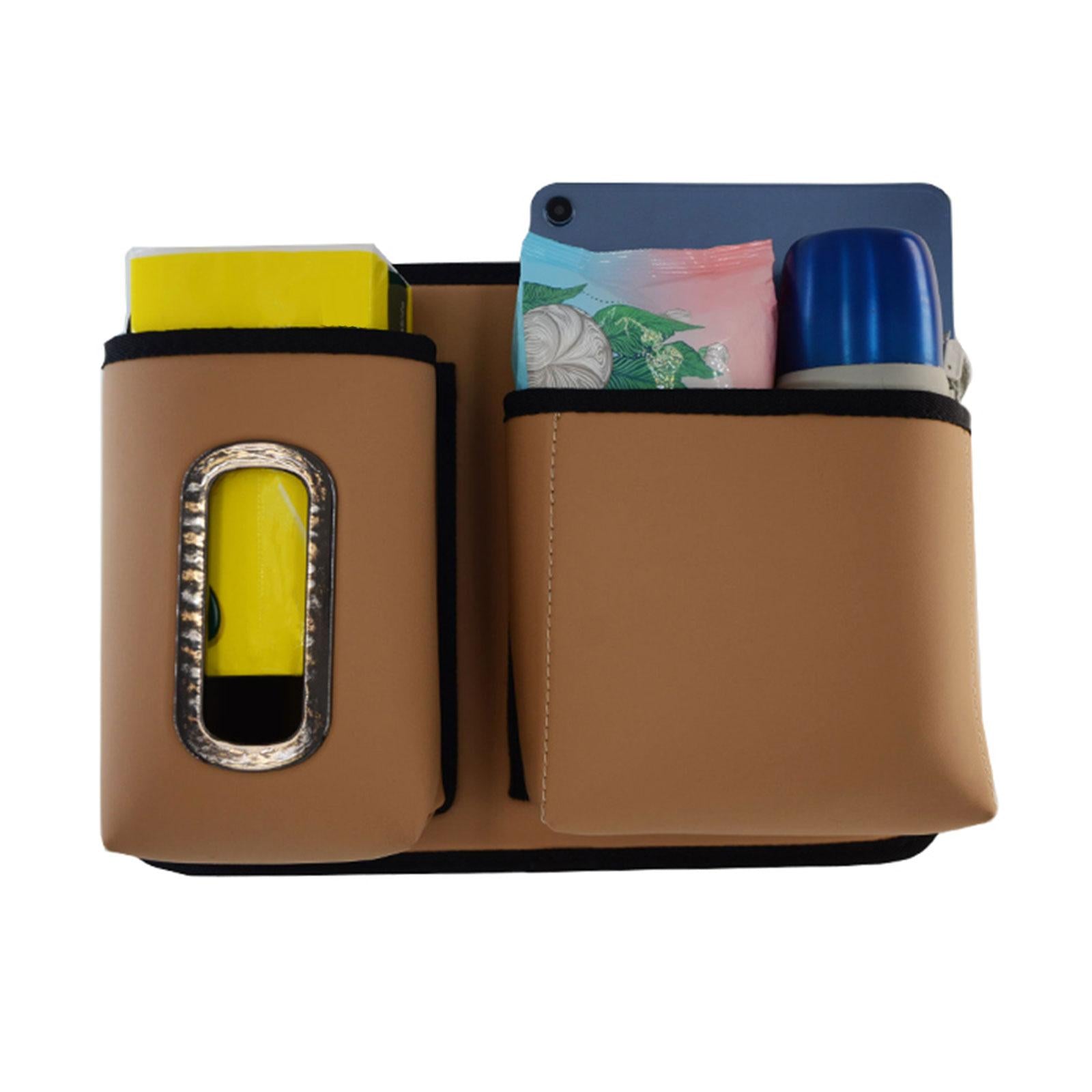 Car Backseat Organizer Hanging Car Back Seat Organizer for Bottles Toys Beige