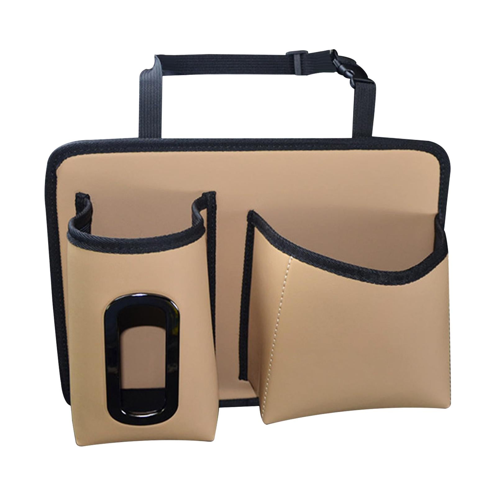 Car Backseat Organizer Hanging Car Back Seat Organizer for Bottles Toys Beige