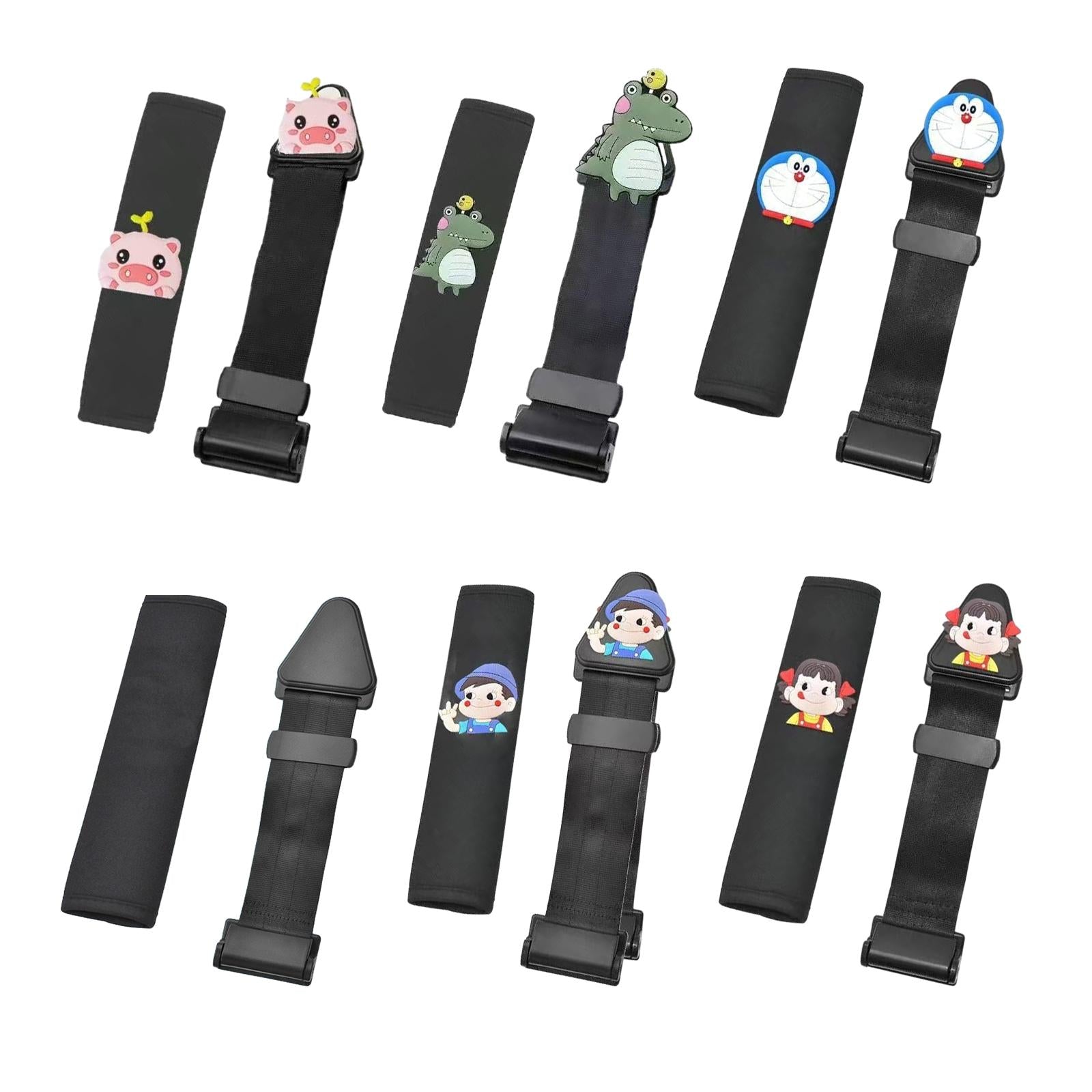 Seat Belt Adjuster Improve Driving Comfort Auto Shoulder Neck Strap Adjuster black