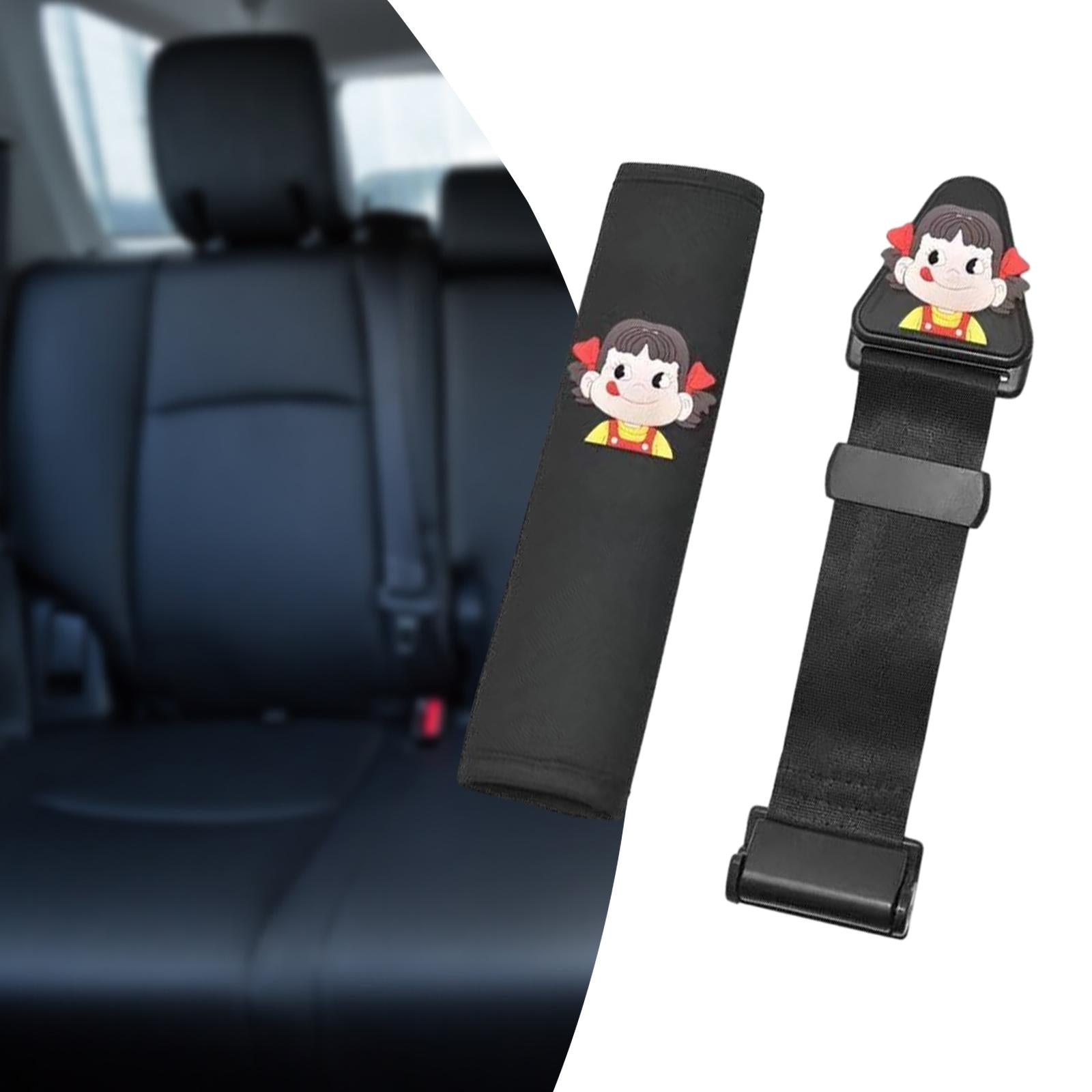 Seat Belt Adjuster Improve Driving Comfort Auto Shoulder Neck Strap Adjuster black girl