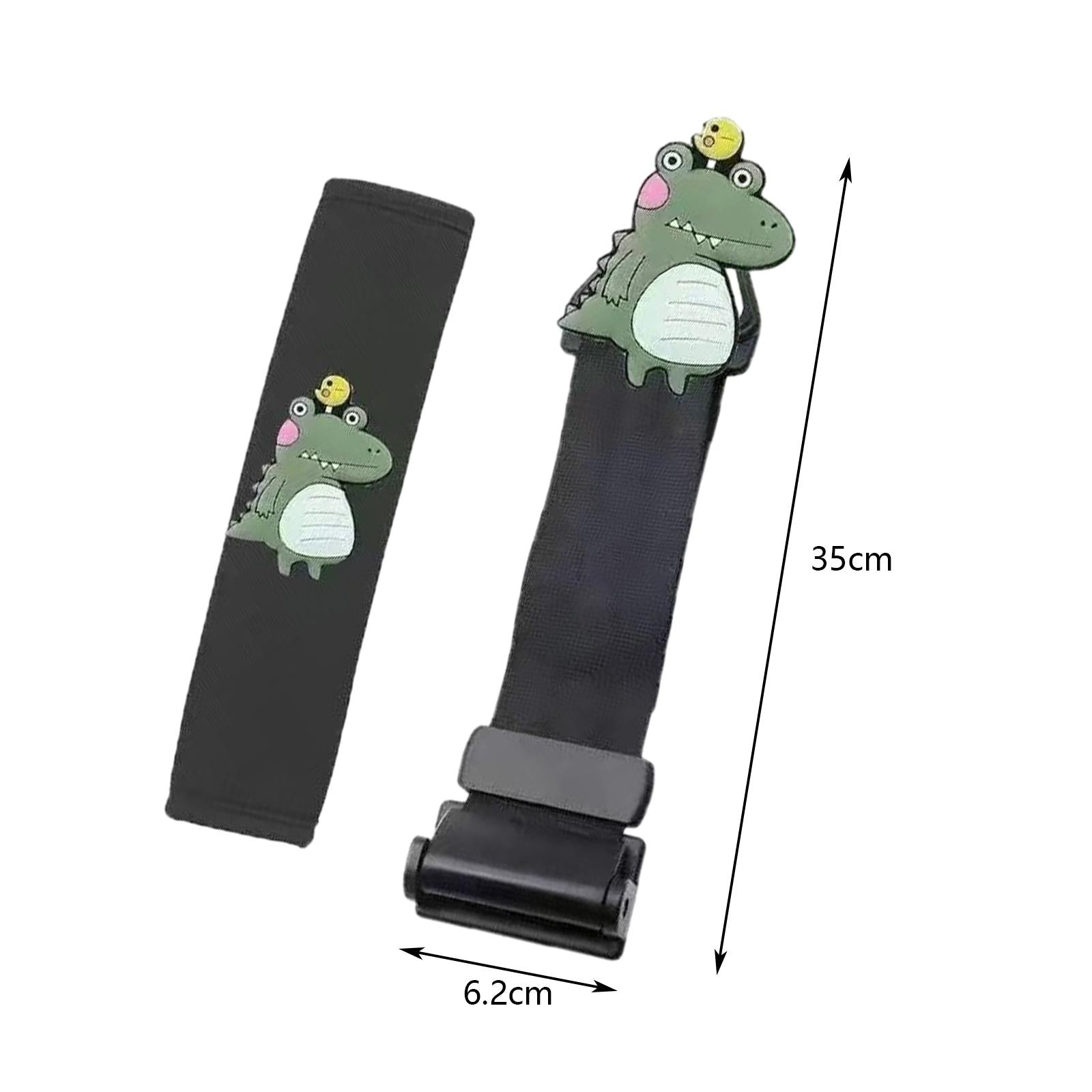 Seat Belt Adjuster Improve Driving Comfort Auto Shoulder Neck Strap Adjuster black dinosaur
