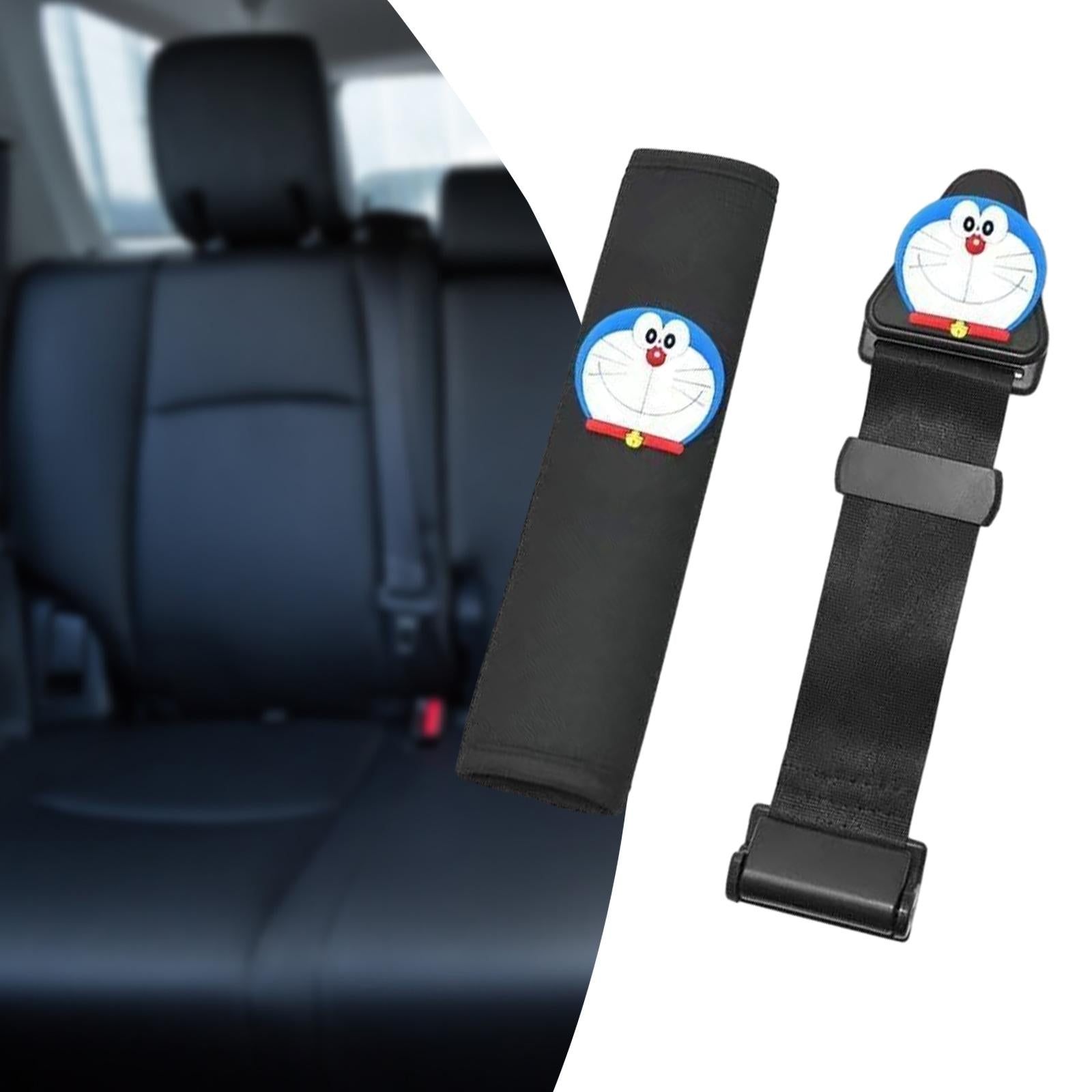 Seat Belt Adjuster Improve Driving Comfort Auto Shoulder Neck Strap Adjuster black cat