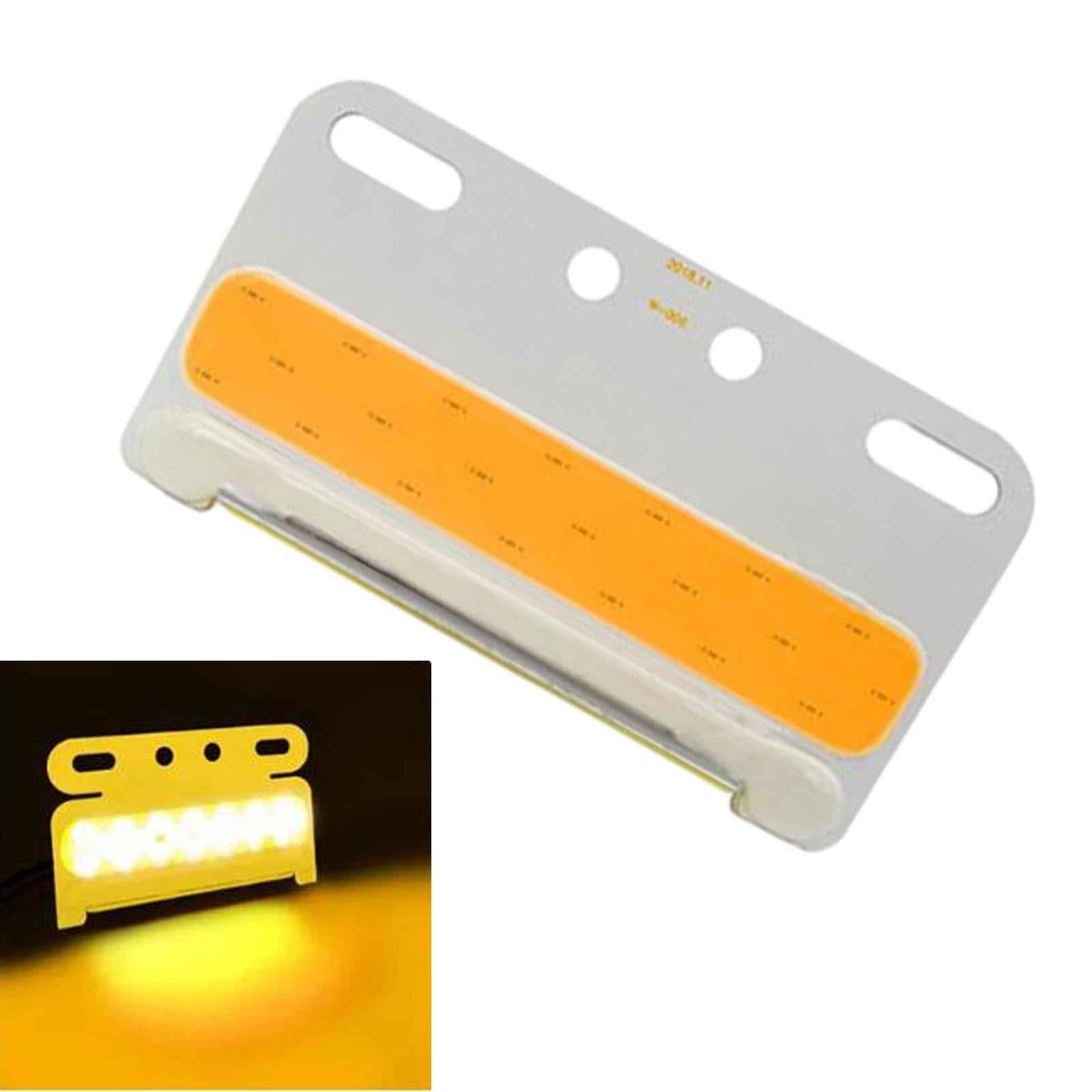 24V LED Side Marker Indicator Light Universal for Semi Trailer RV Truck Yellow Light Effect