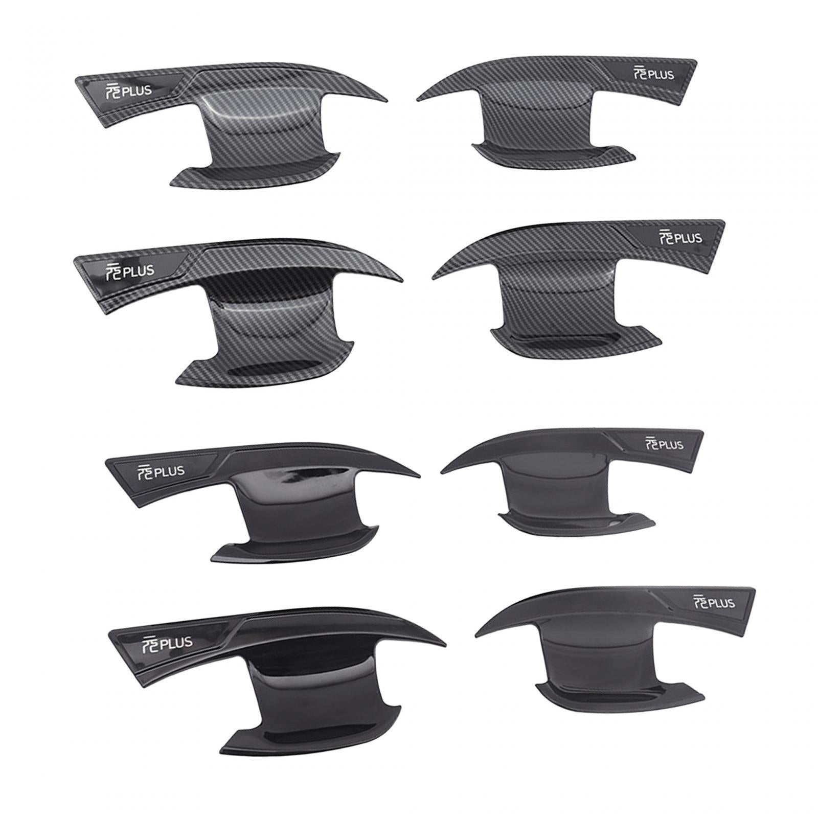 4 Pieces Exterior Door Bowl Trim Protector Frame Sticker for Byd Atto 3 carbon fiber