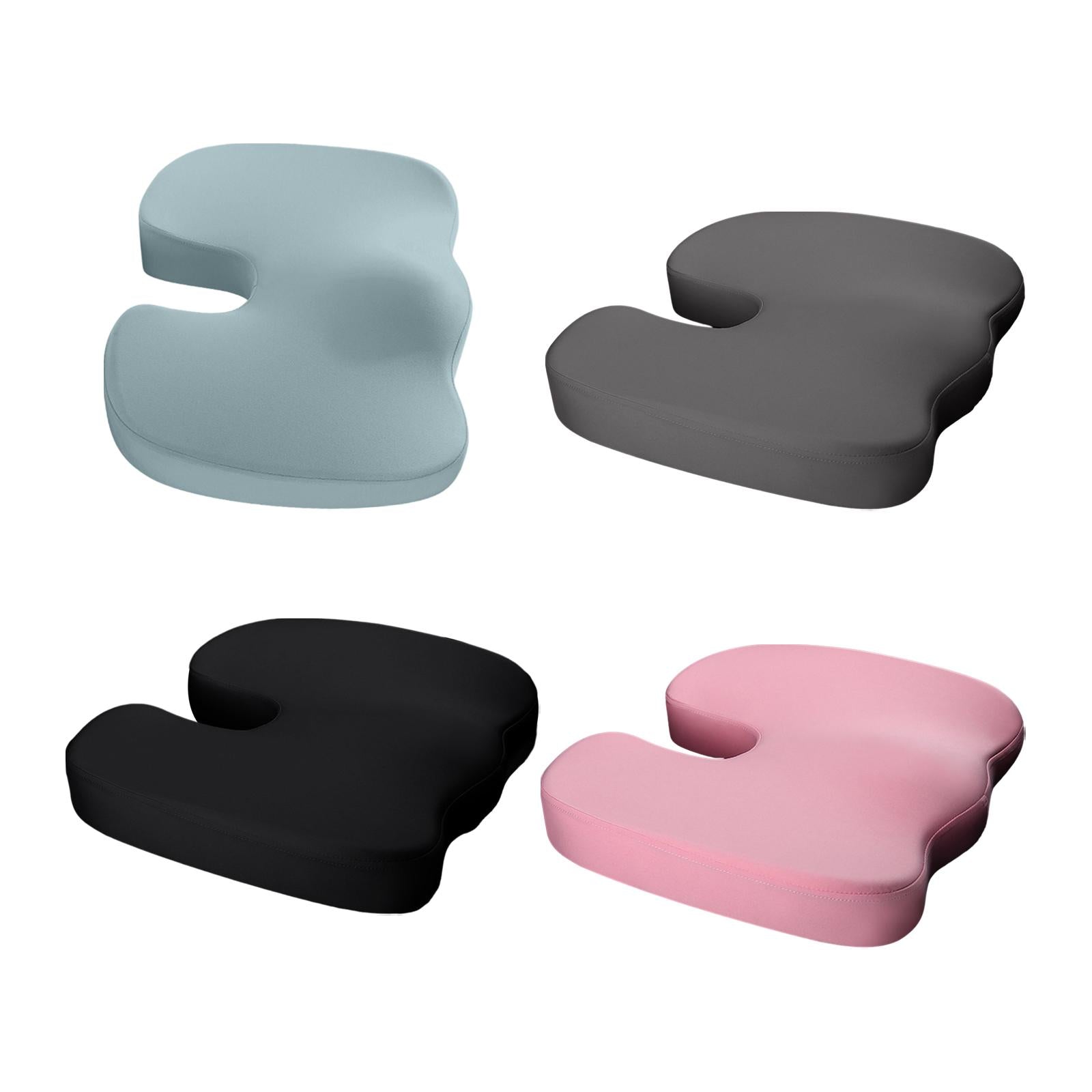 Memory Foam Seat Cushion Ergonomic Soft Chair Pad for Driving Home Cars Blue