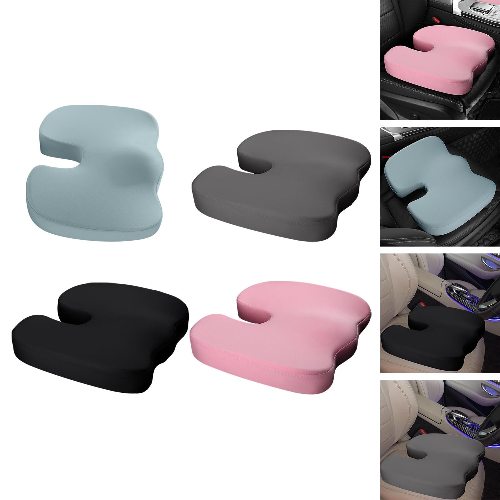 Memory Foam Seat Cushion Ergonomic Soft Chair Pad for Driving Home Cars Blue